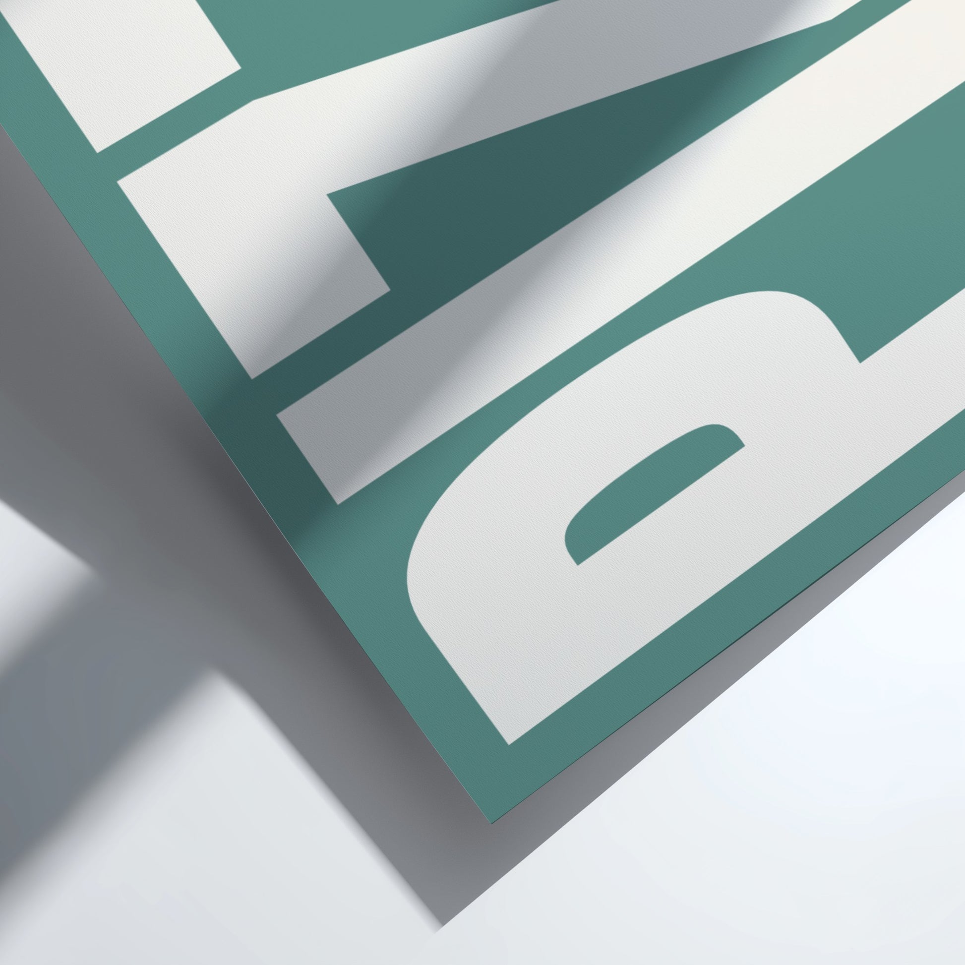 Pizza poster featuring bold typography, perfect for kitchen decor and food enthusiasts.