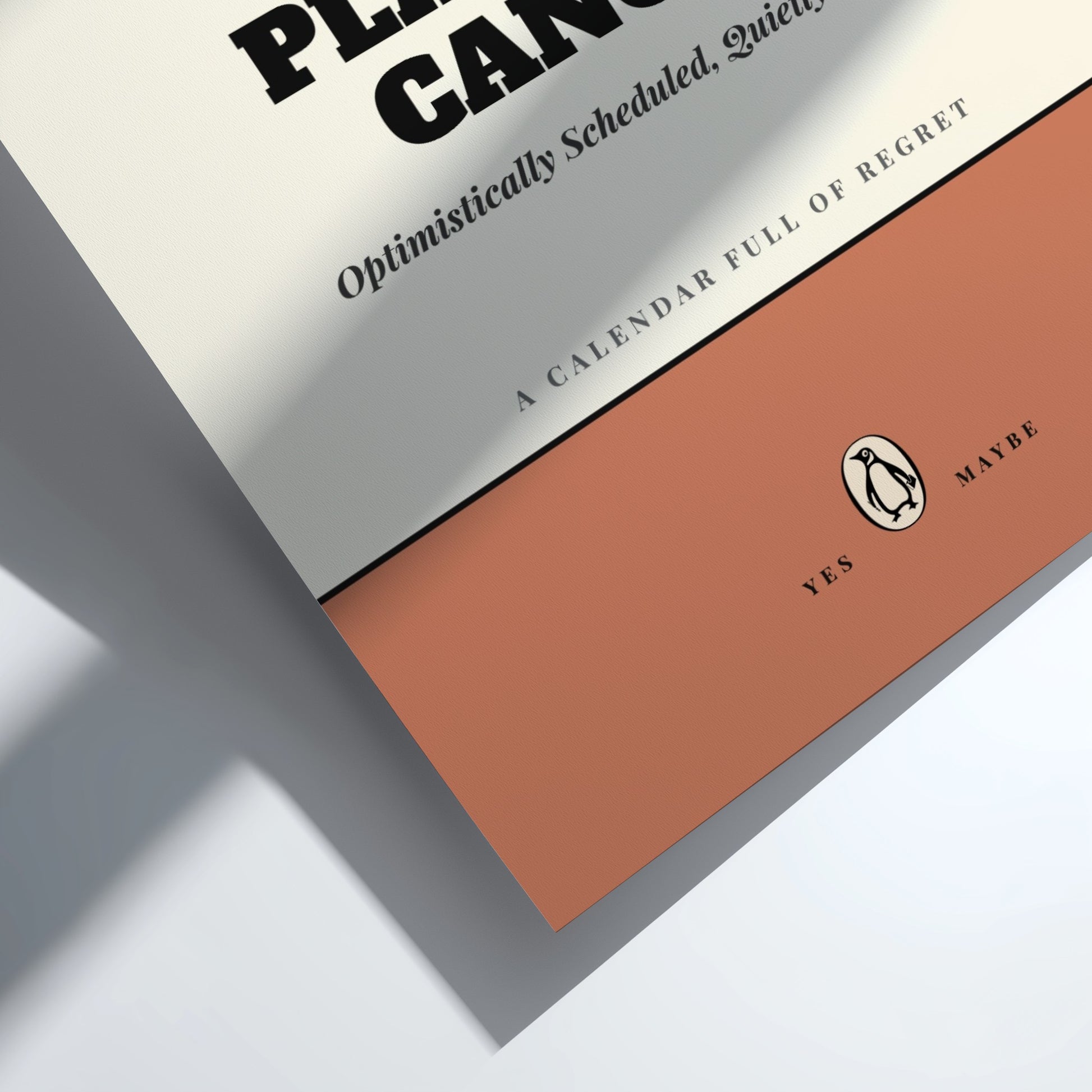 Funny quote poster featuring whimsical illustrations from the Penguins book in vibrant colors and playful