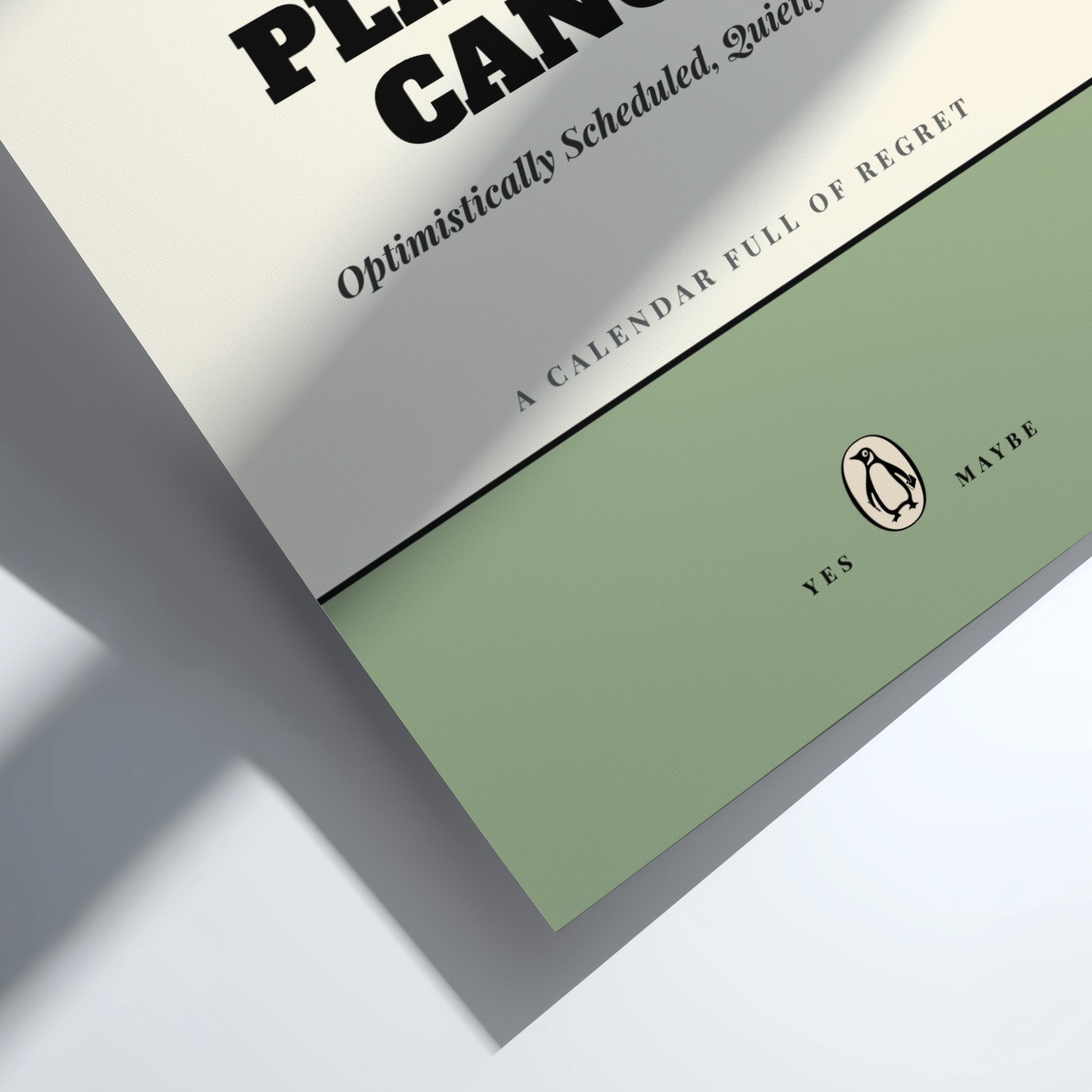 Funny quote poster featuring whimsical illustrations from the Penguins book in vibrant colors and playful
