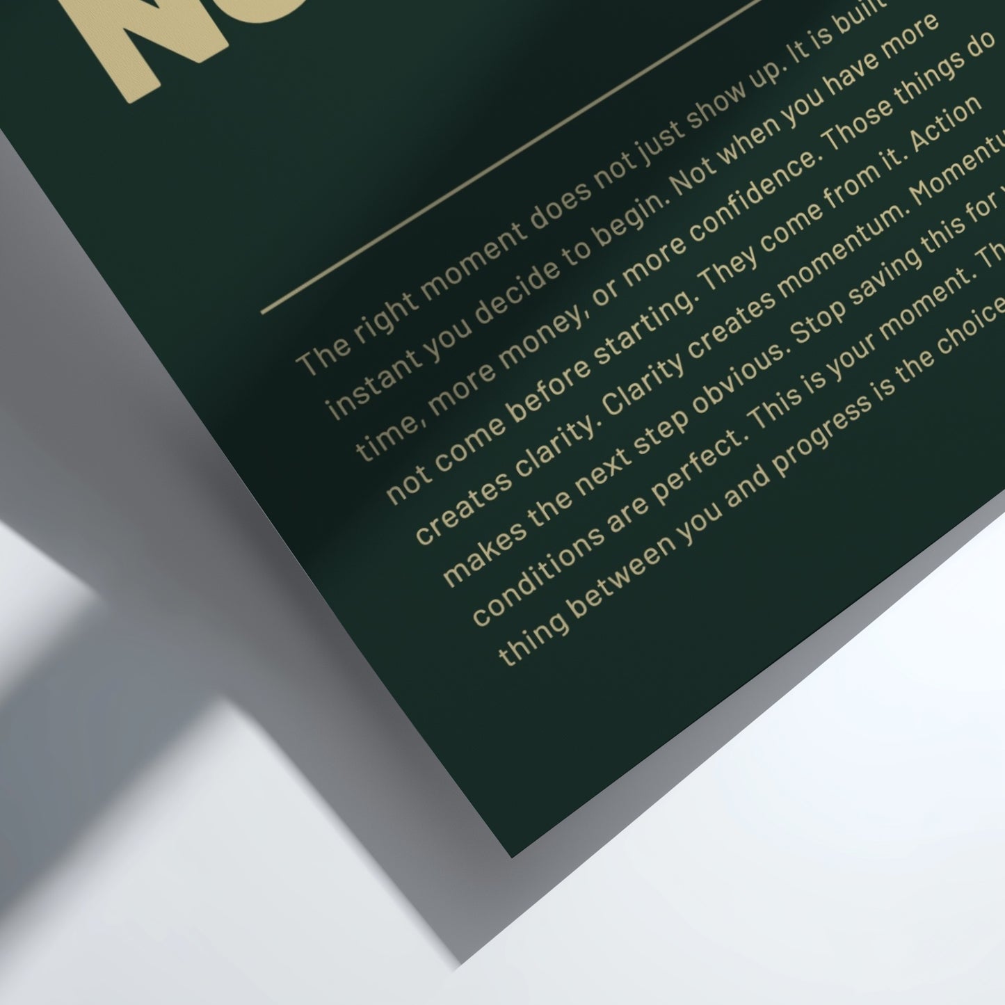 Text on a dark background with a white border