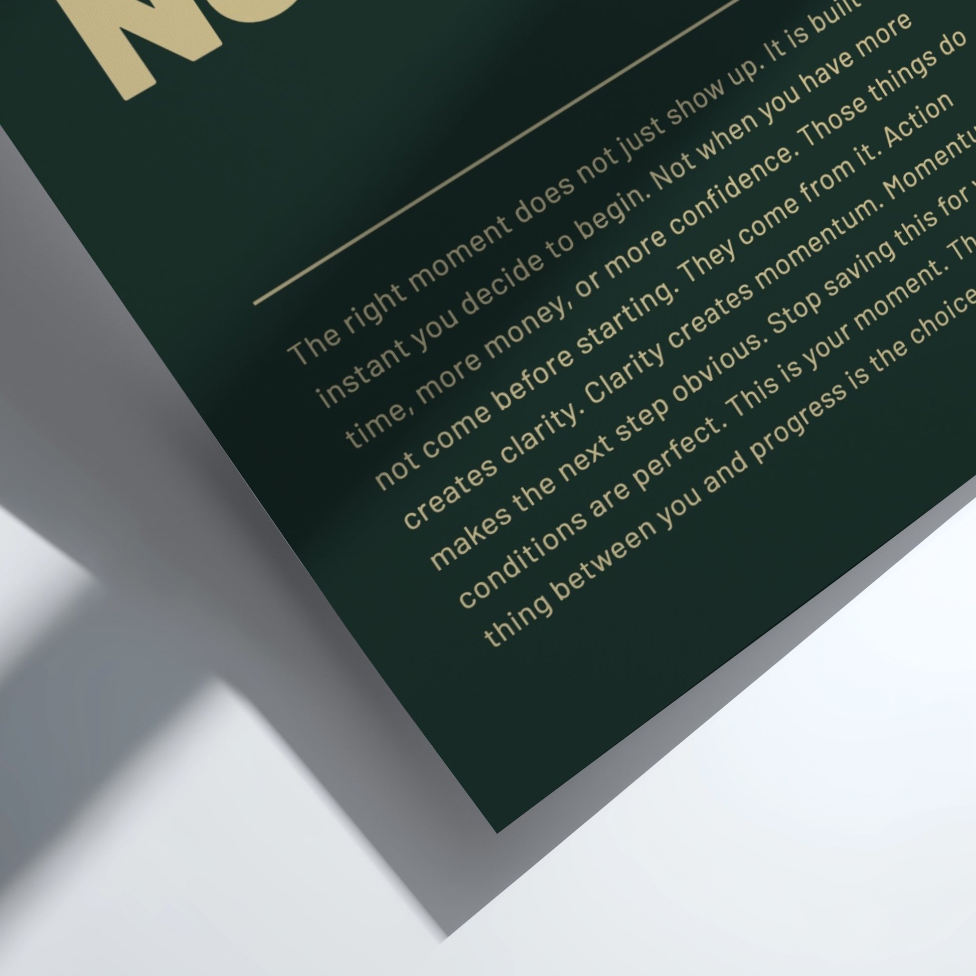 Text on a dark background with a white border