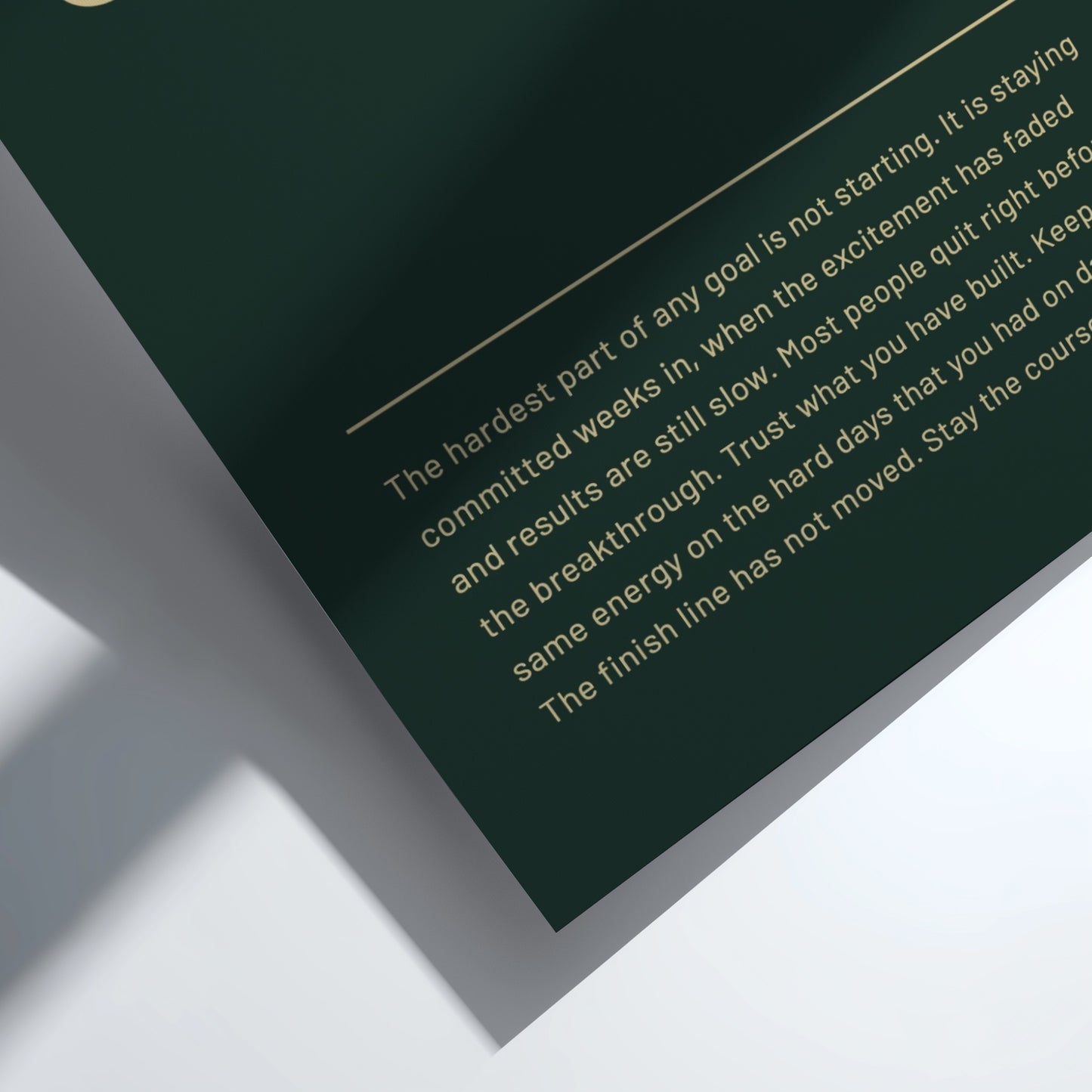 Motivational poster featuring bold typography and minimalist design 