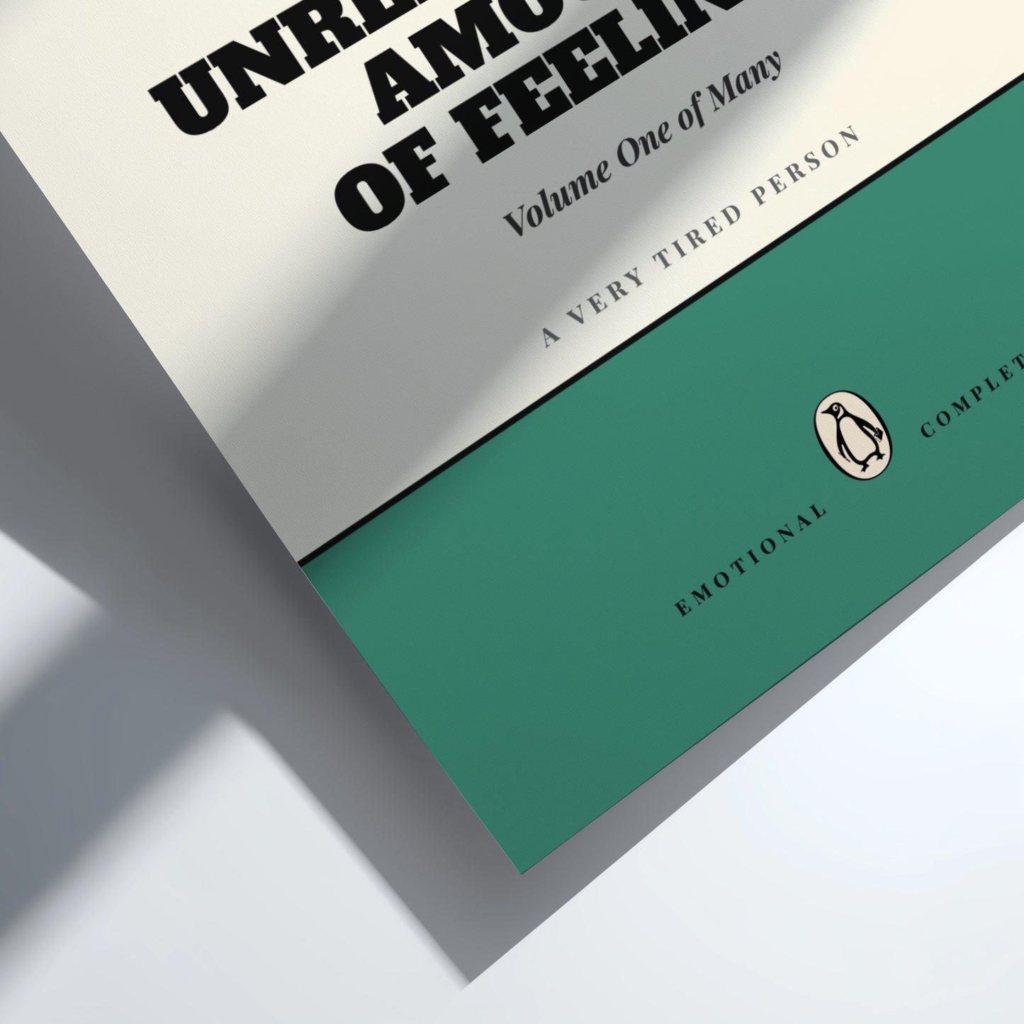 Book titled 'A Very Tired Person' by Penguin on a white background