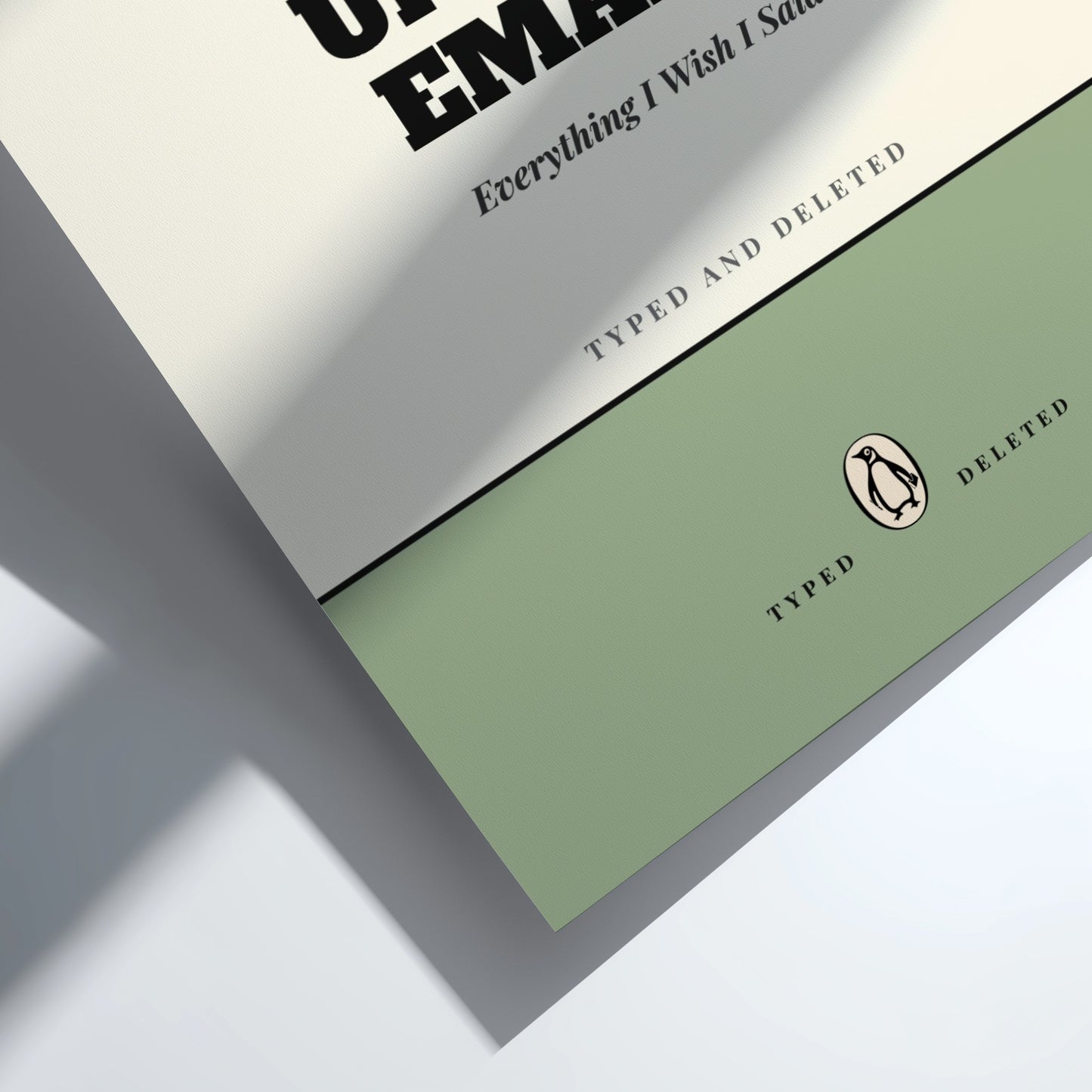 Two books titled 'Everything I Wish I Said' and 'Typed and Deleted' on a white background