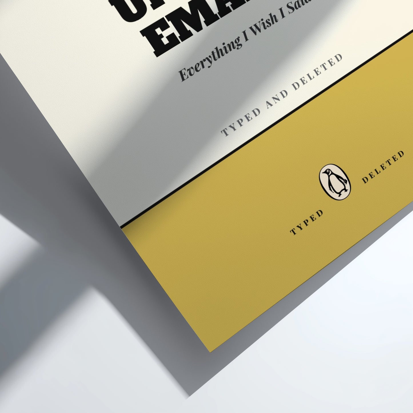 Book titled 'Everything I Wish I Said' with a yellow spine on a white background