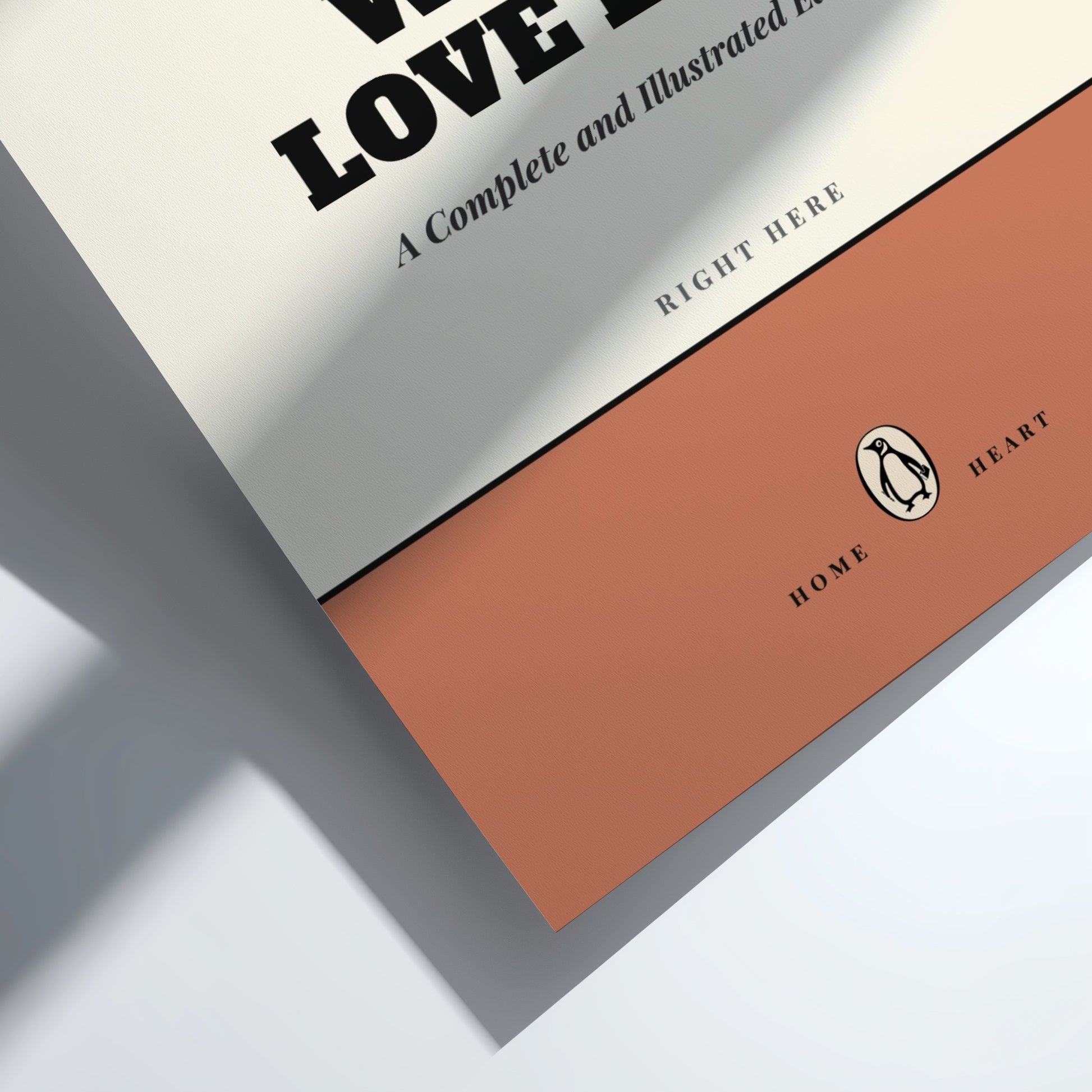Funny quote poster featuring Penguin Book illustration with playful colors and design