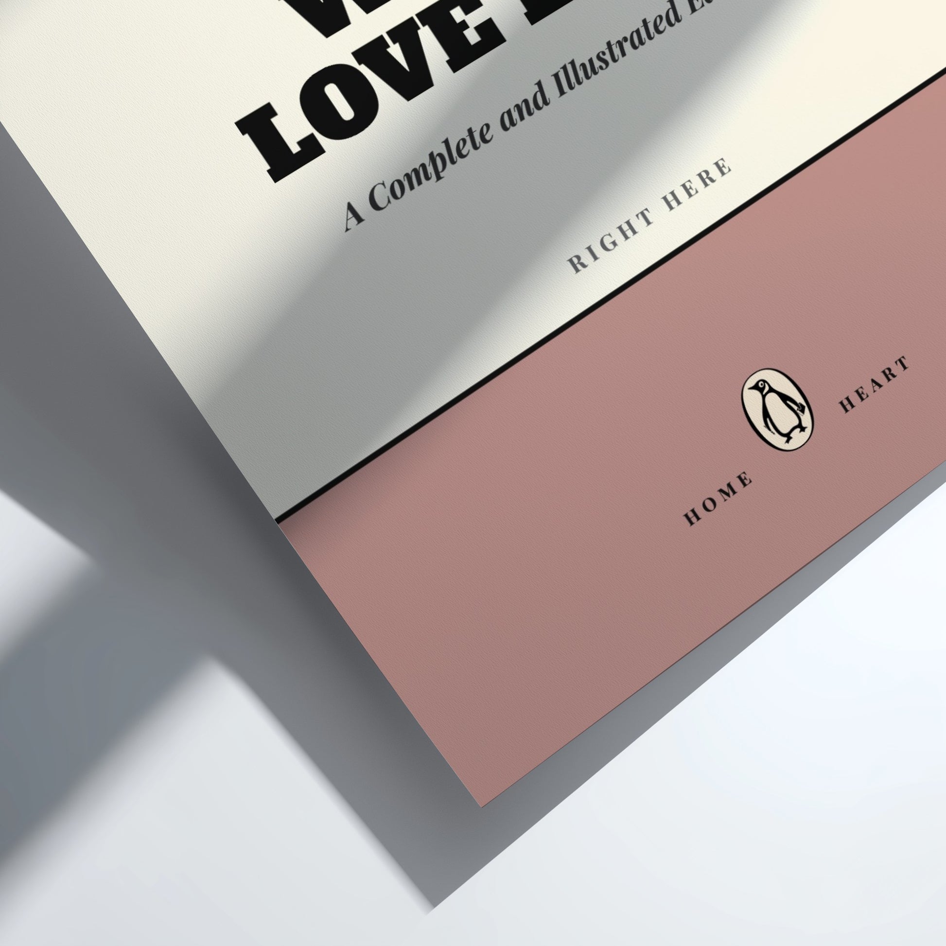 Funny quote poster featuring Penguin Book illustration with playful colors and design