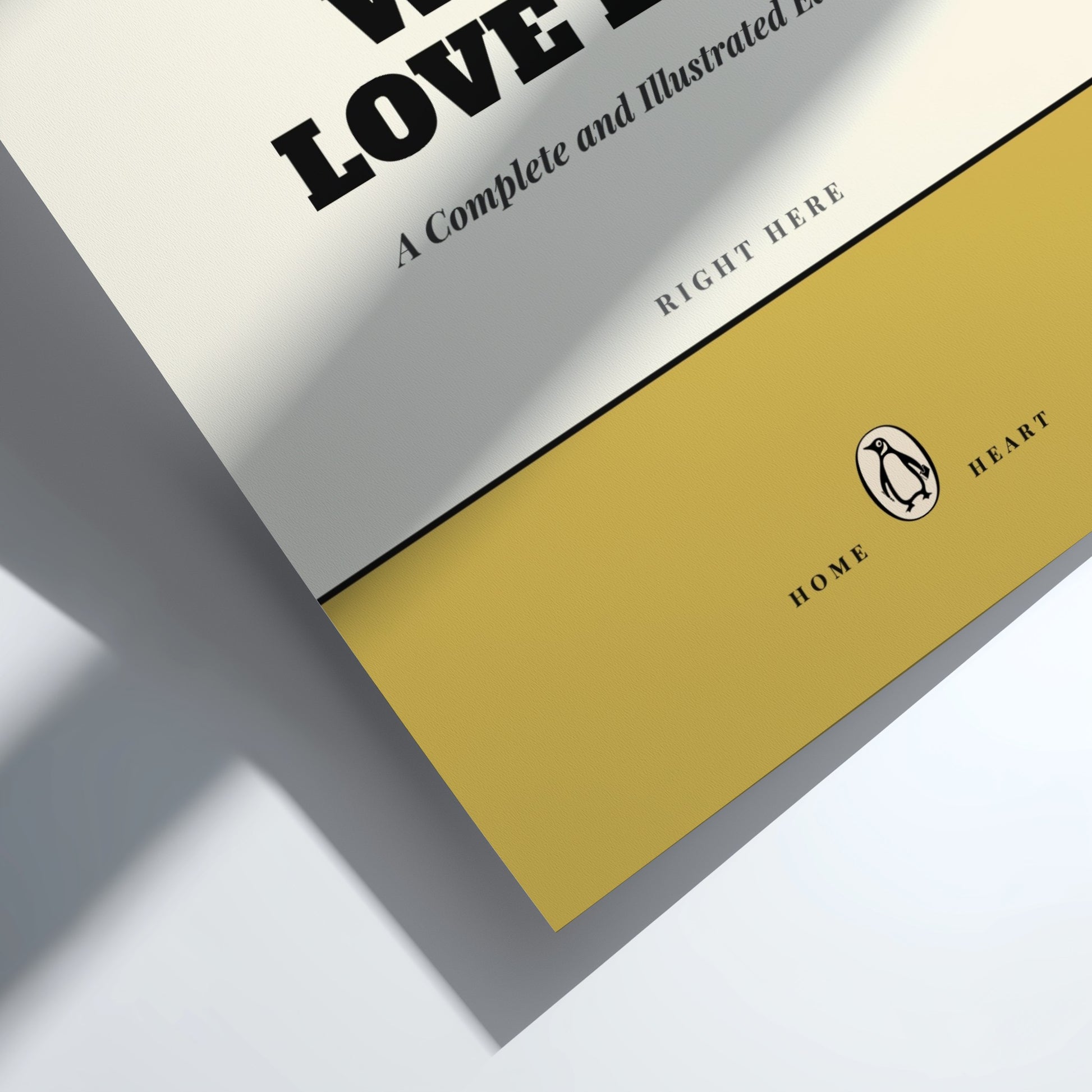 Funny quote poster featuring Penguin Book illustration with playful colors and design