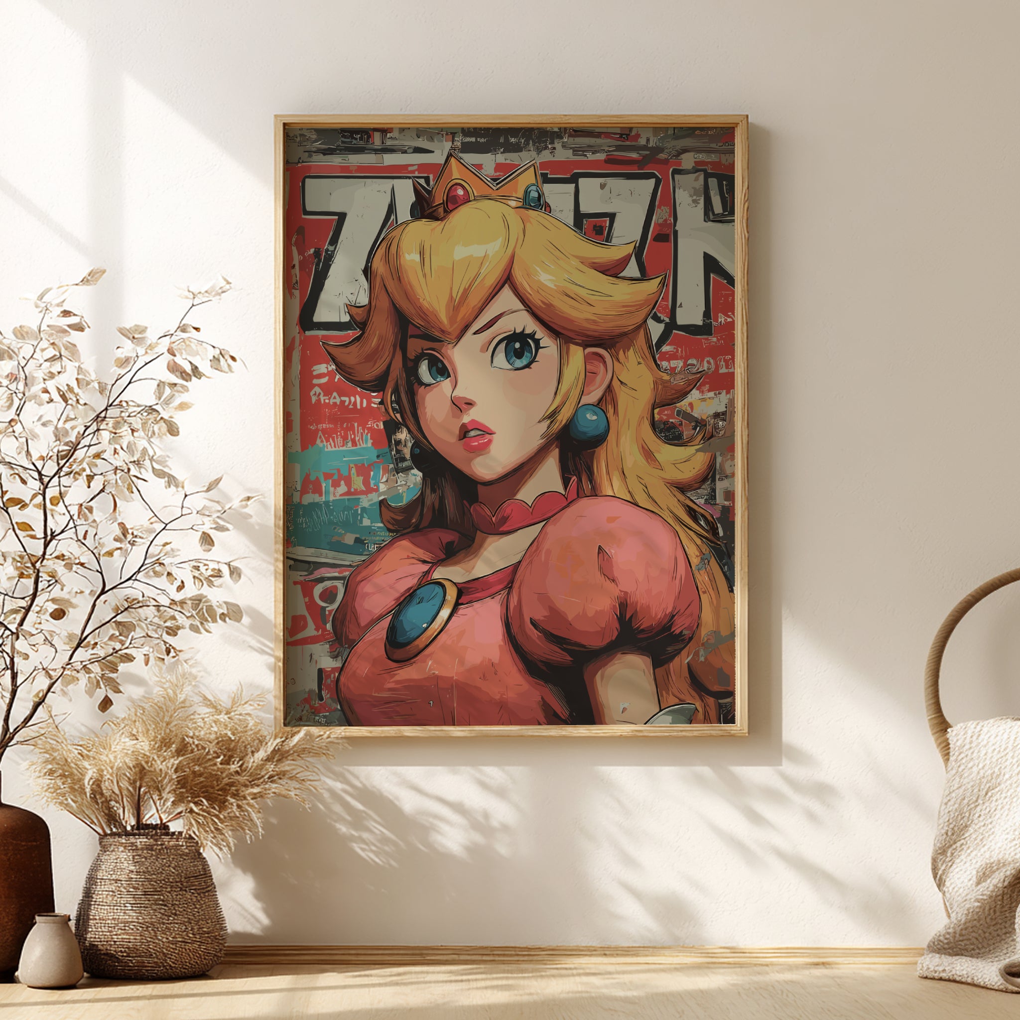 Princess Peach Retro Japanese Anime Poster – Brighton Posters