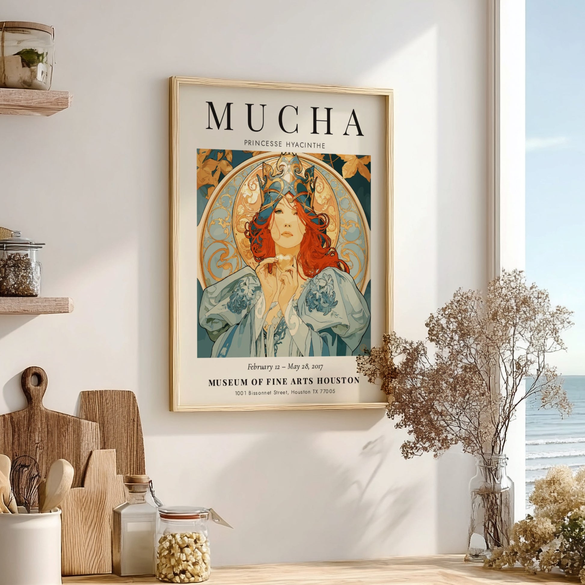 Princesse Hyacinthe poster featuring soft pastel colors and intricate Art Nouveau details