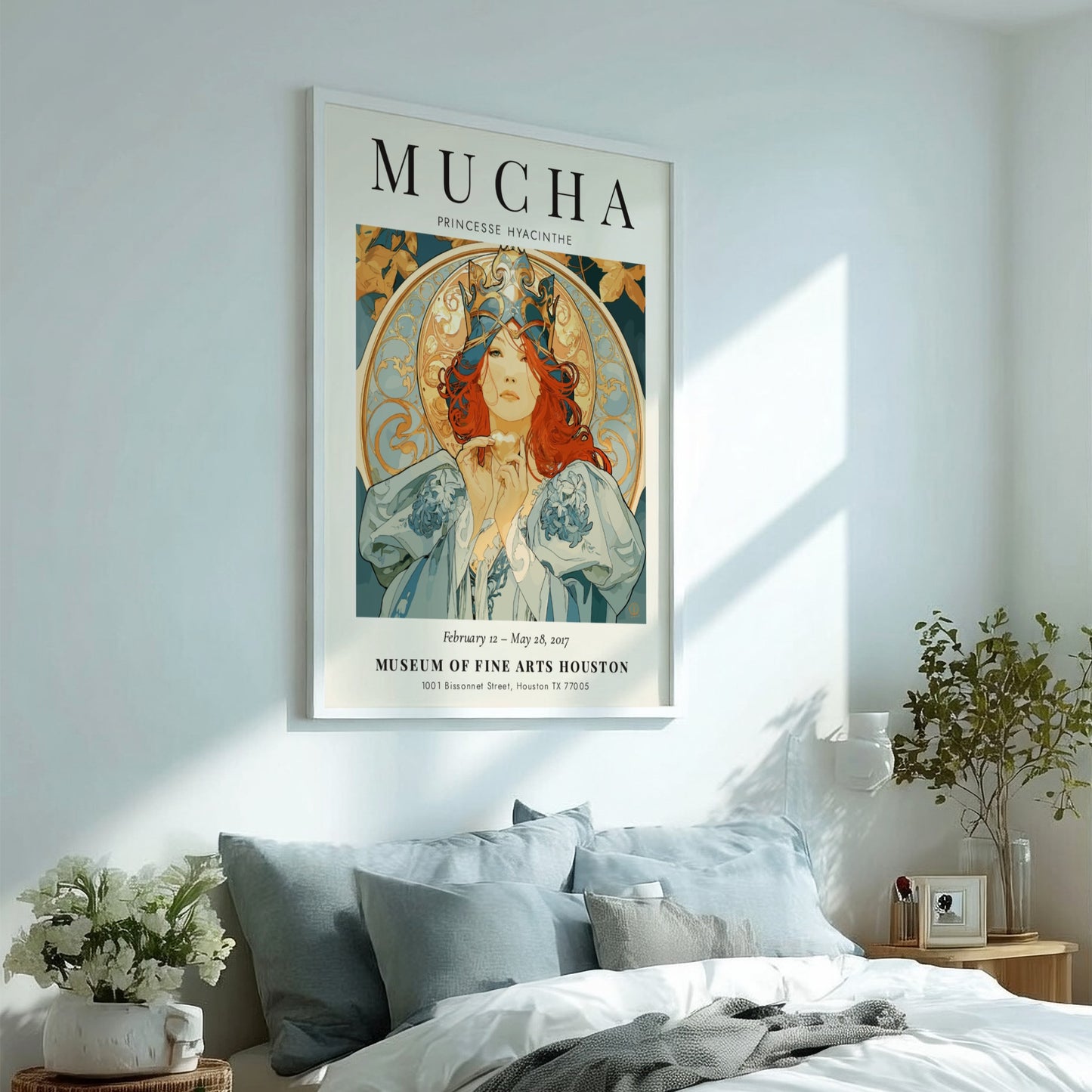Princesse Hyacinthe poster featuring soft pastel colors and intricate Art Nouveau details