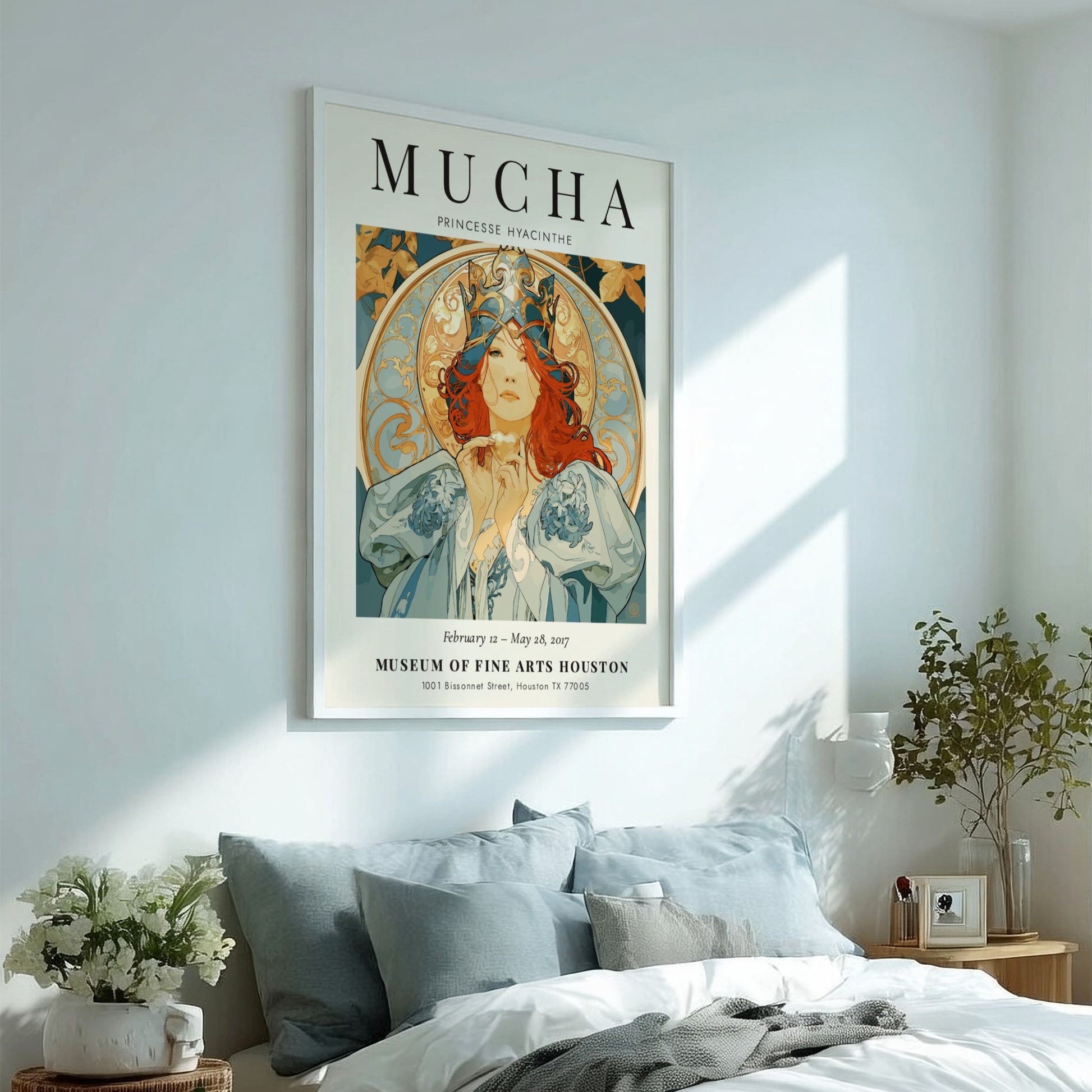 Princesse Hyacinthe poster featuring soft pastel colors and intricate Art Nouveau details