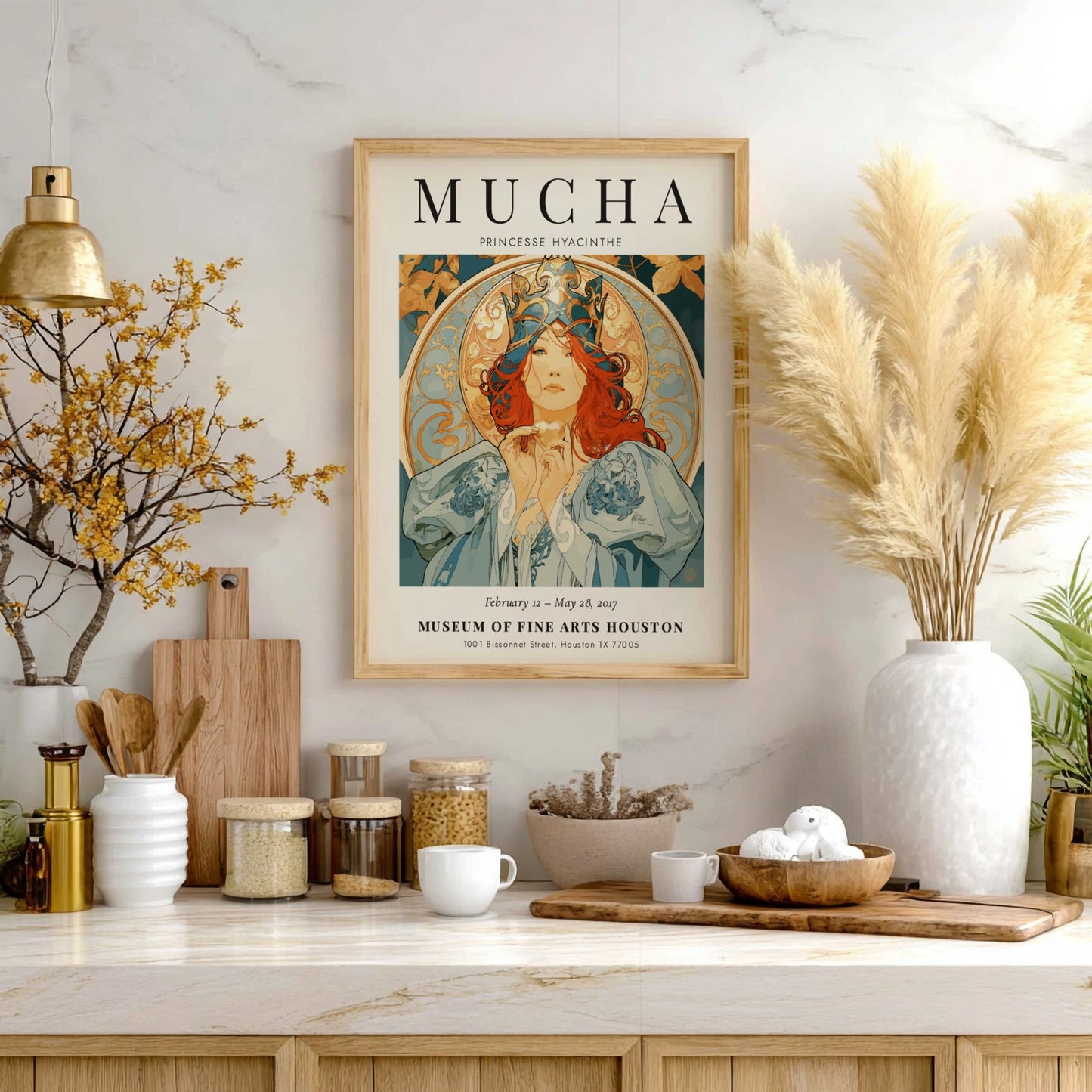 Princesse Hyacinthe poster featuring soft pastel colors and intricate Art Nouveau details