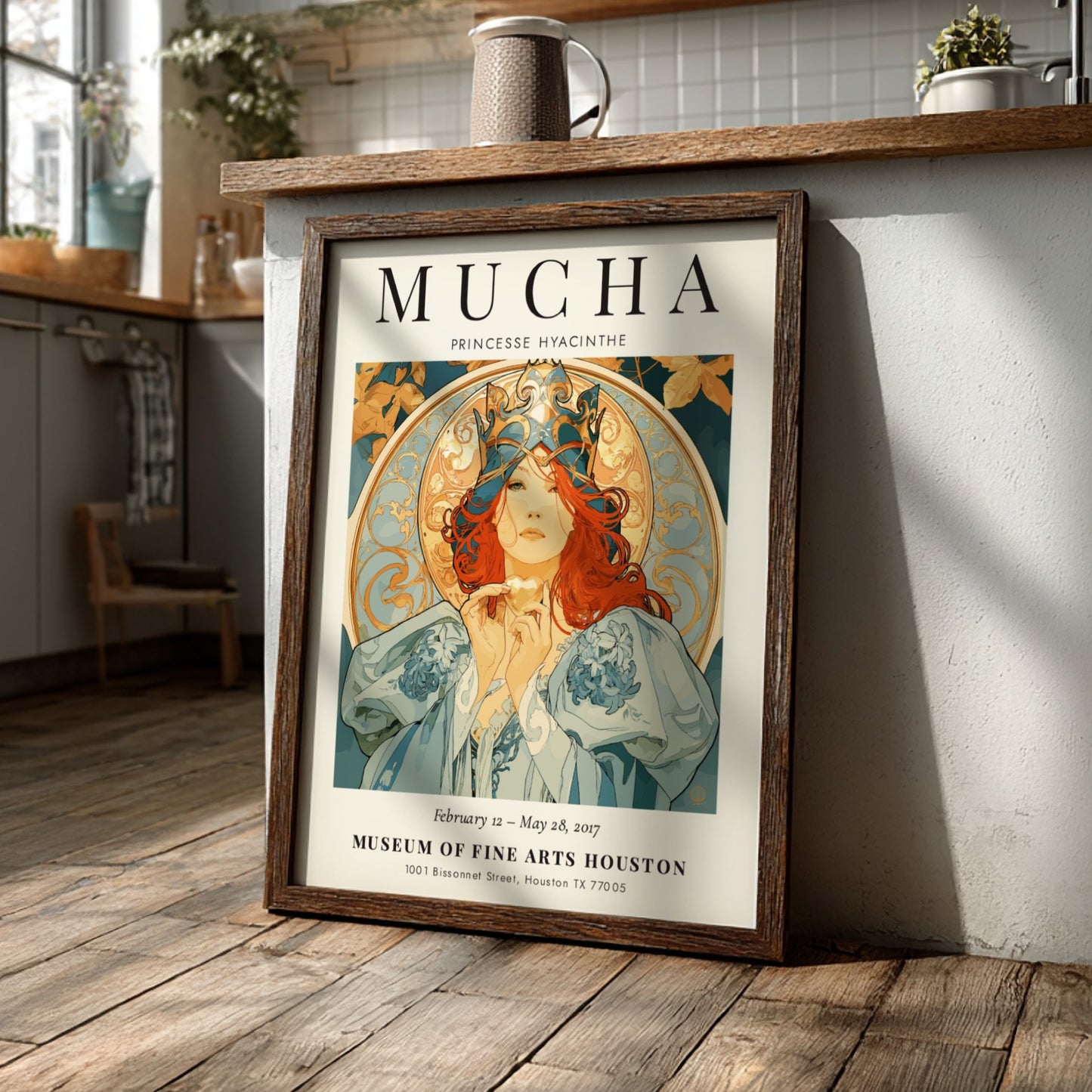 Princesse Hyacinthe poster featuring soft pastel colors and intricate Art Nouveau details