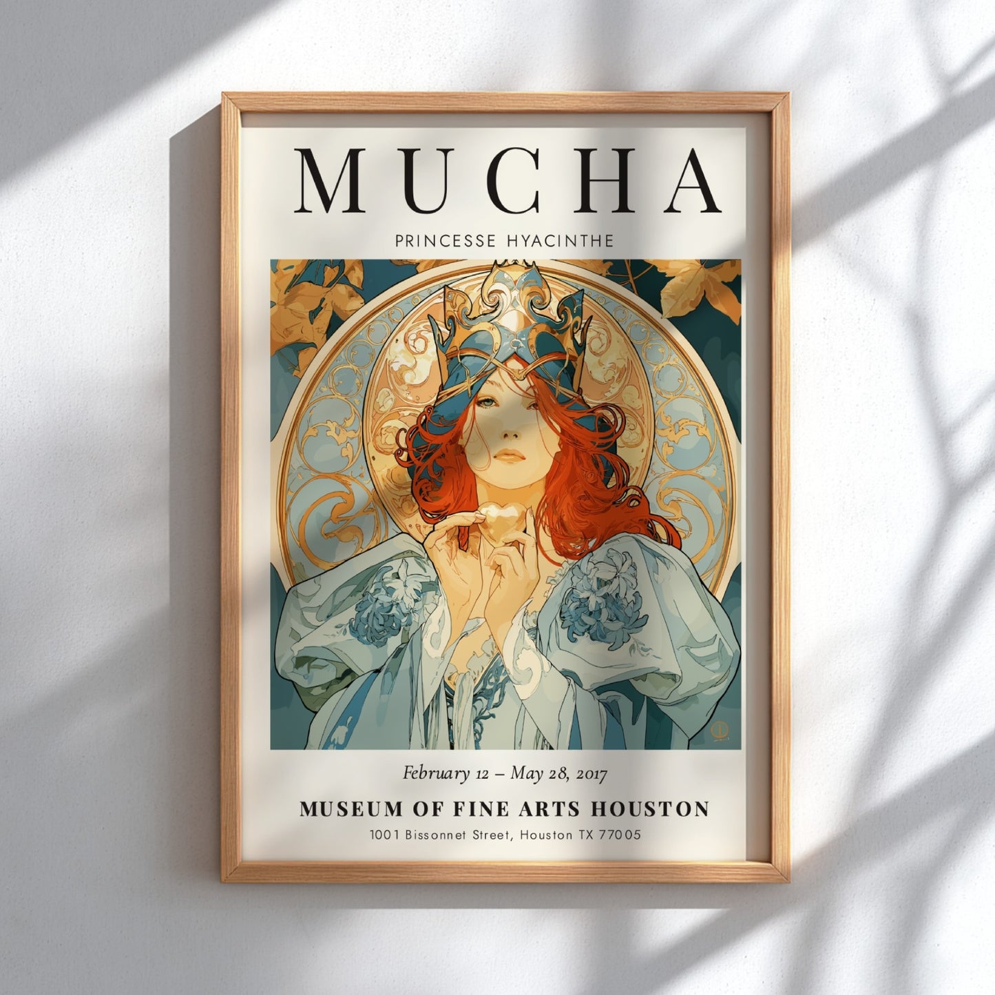 Princesse Hyacinthe poster featuring soft pastel colors and intricate Art Nouveau details