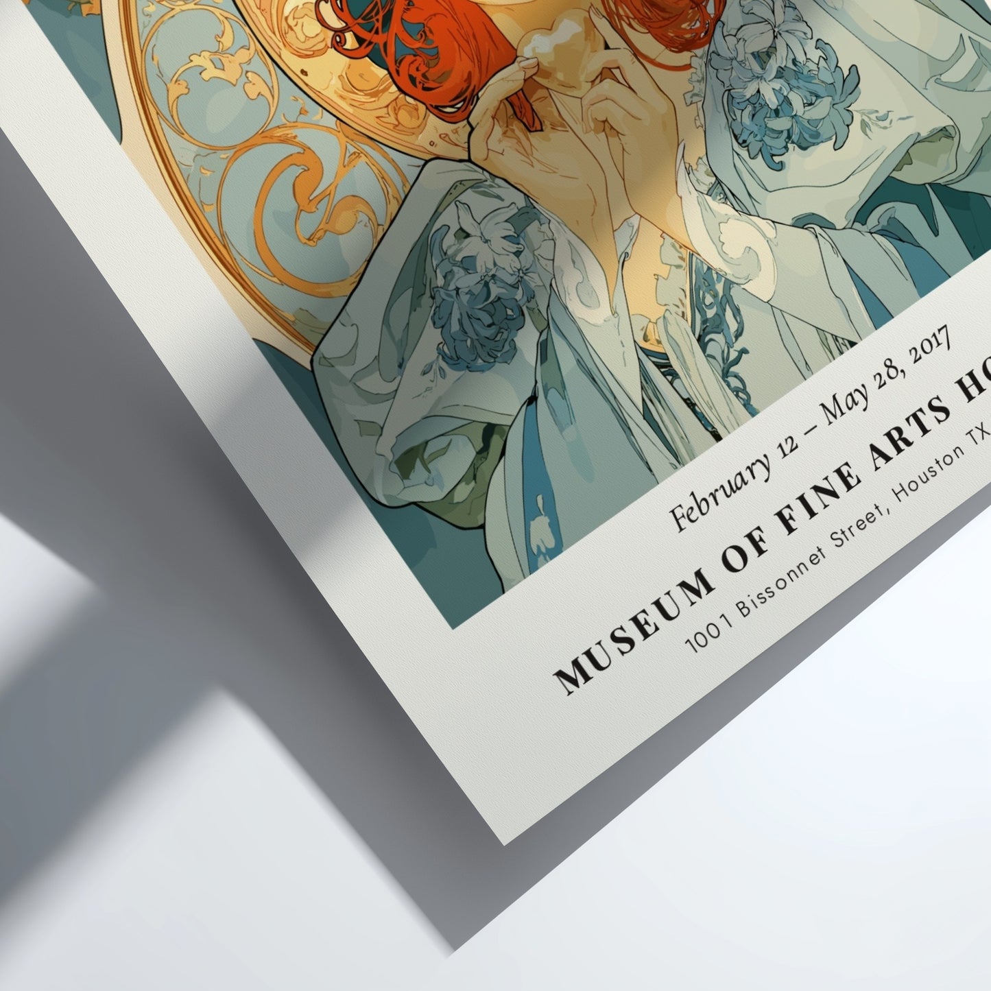 Princesse Hyacinthe poster featuring soft pastel colors and intricate Art Nouveau details