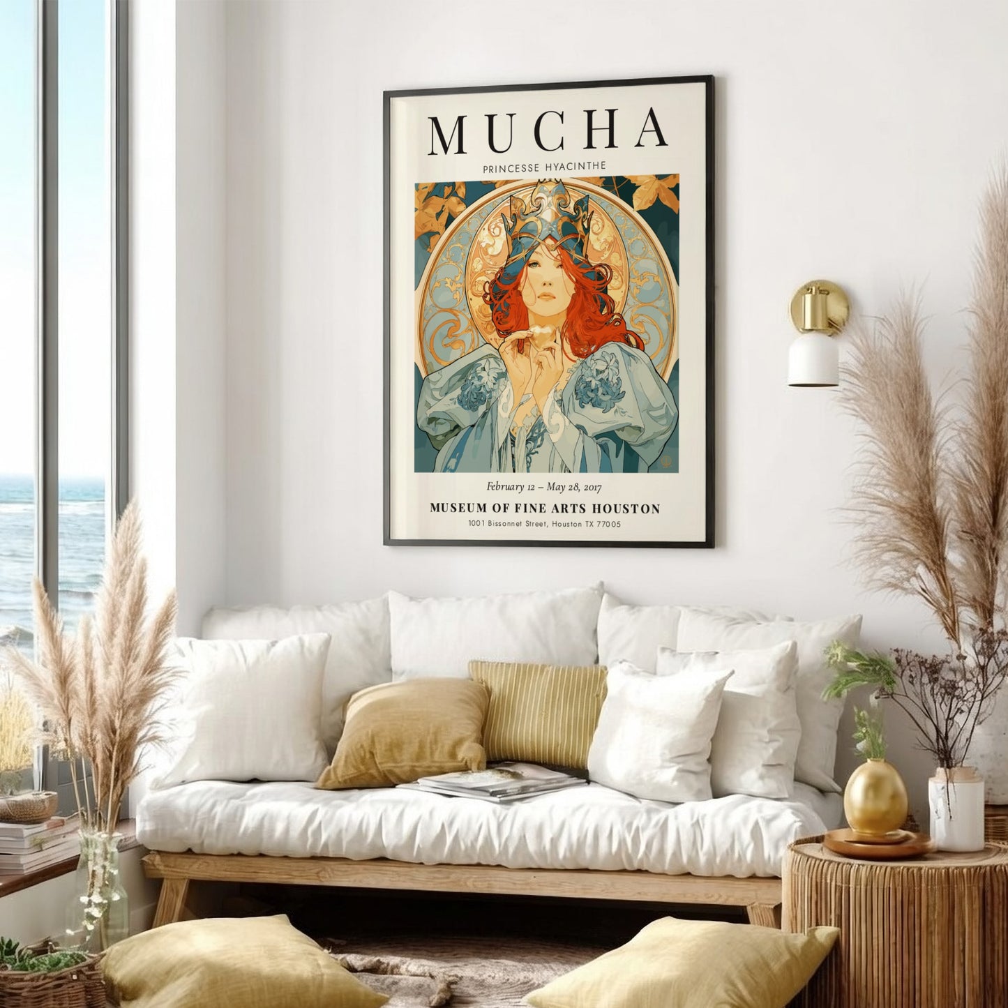 Princesse Hyacinthe poster featuring soft pastel colors and intricate Art Nouveau details