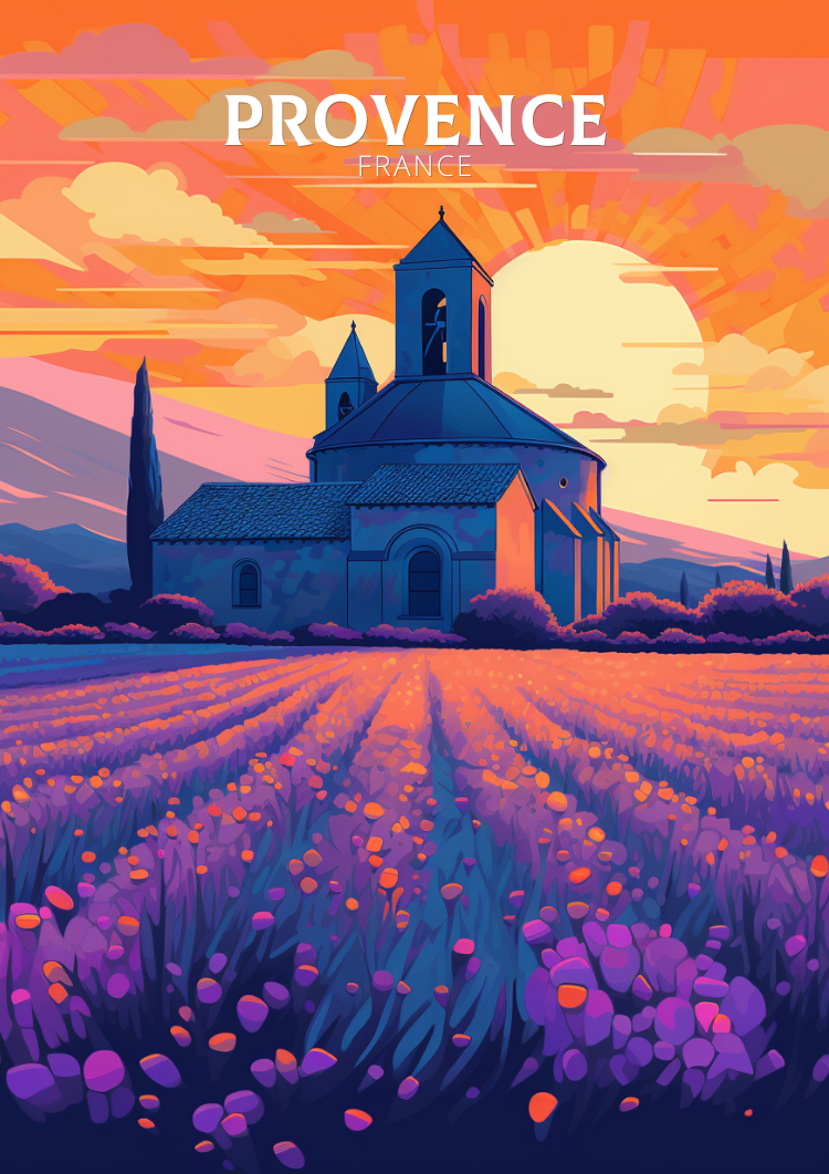 Europe PROVENCE TRAVEL PRINT - FRANCE ARTWORK