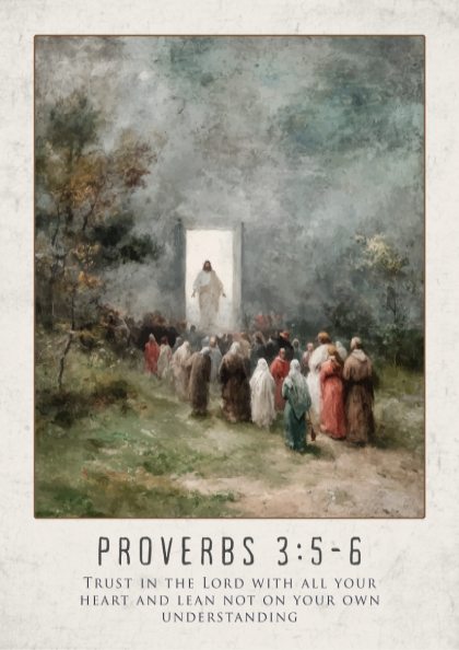 Proverbs 3:5-6 Scripture Print - "In All Your Ways" Wall Art