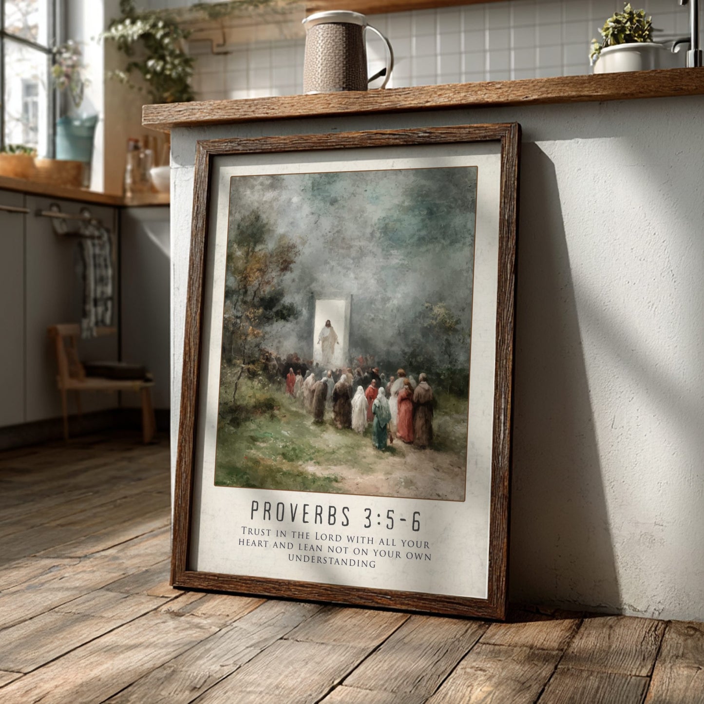 Proverbs 3:5-6 Scripture Print - "In All Your Ways" Wall Art