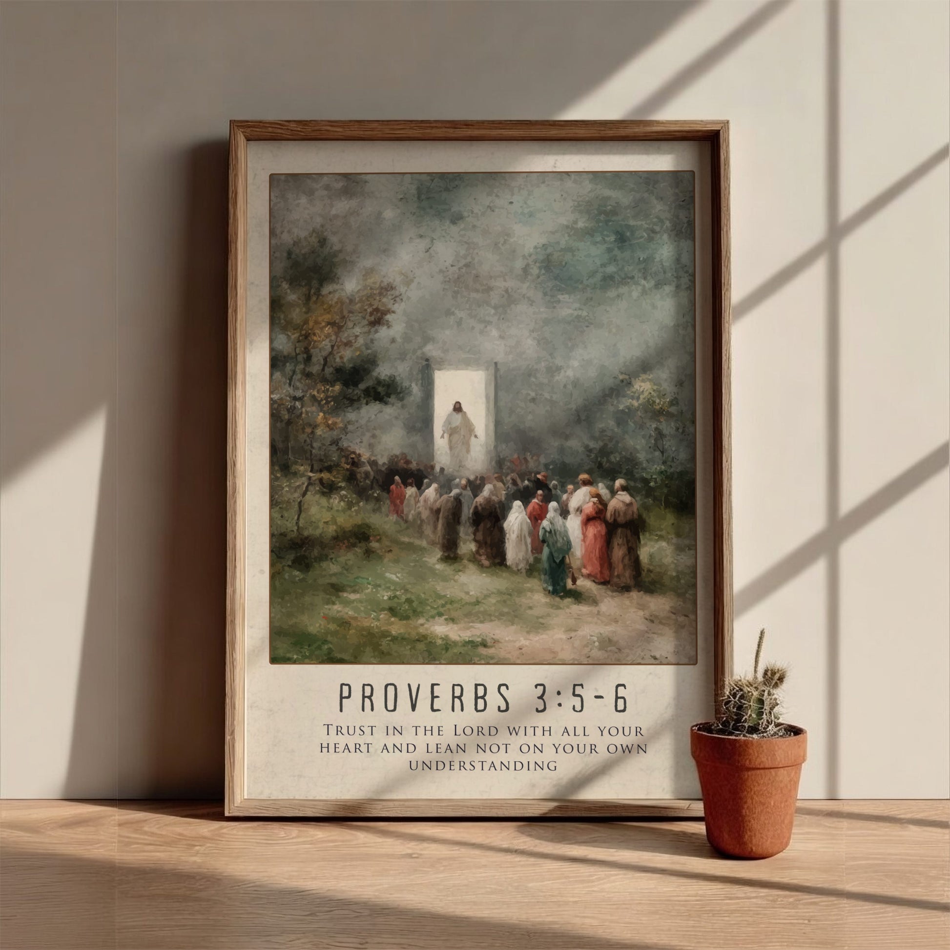 Proverbs 3:5-6 Scripture Print - "In All Your Ways" Wall Art