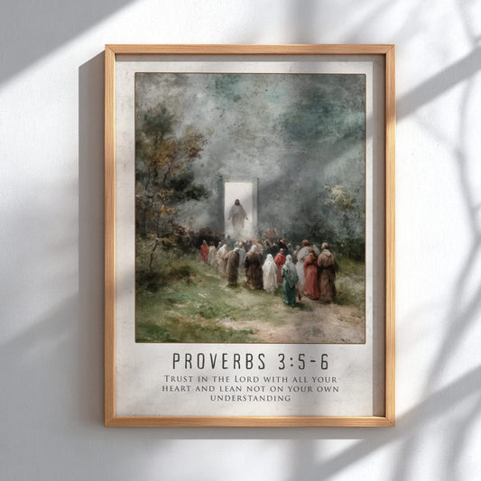 Proverbs 3:5-6 Scripture Print - "In All Your Ways" Wall Art