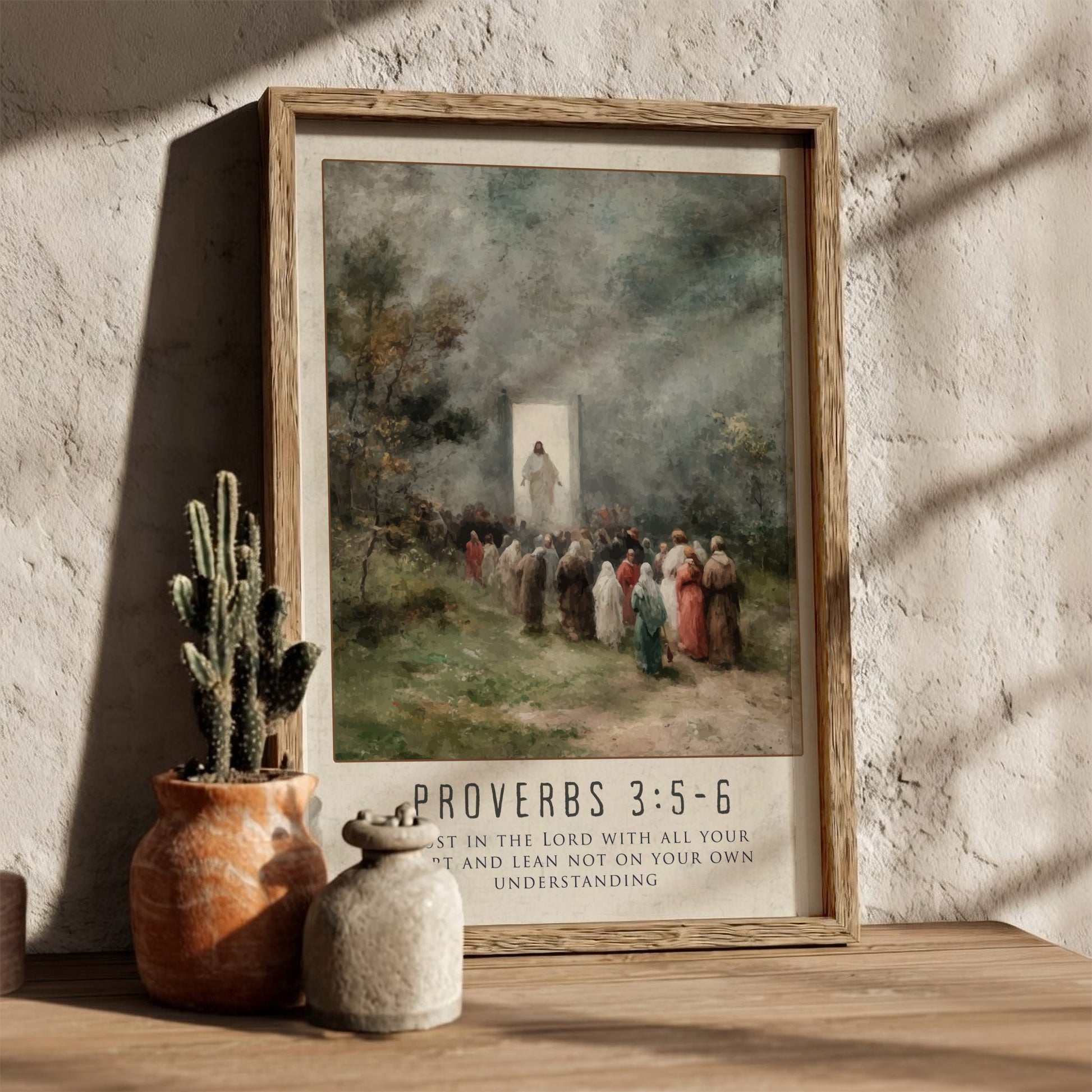 Proverbs 3:5-6 Scripture Print - "In All Your Ways" Wall Art