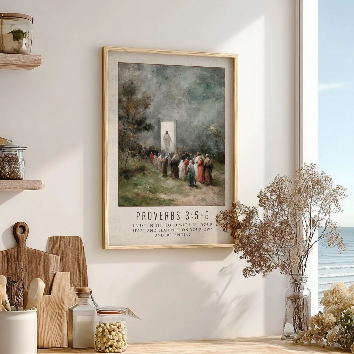 Proverbs 3:5-6 Scripture Print - "In All Your Ways" Wall Art