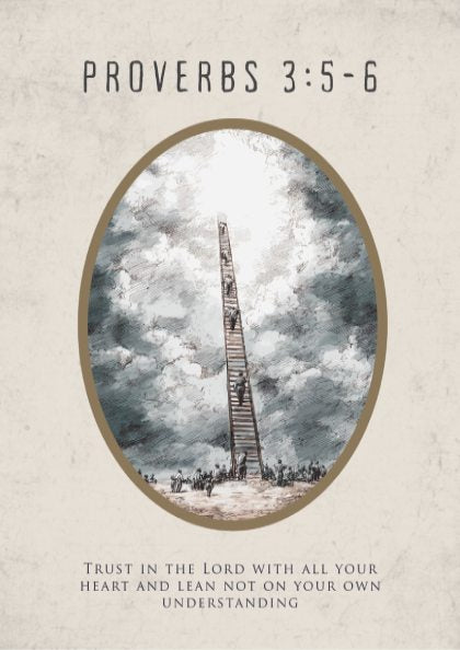 Proverbs 3:5-6 Scripture Print - "Straight Paths" Wall Art