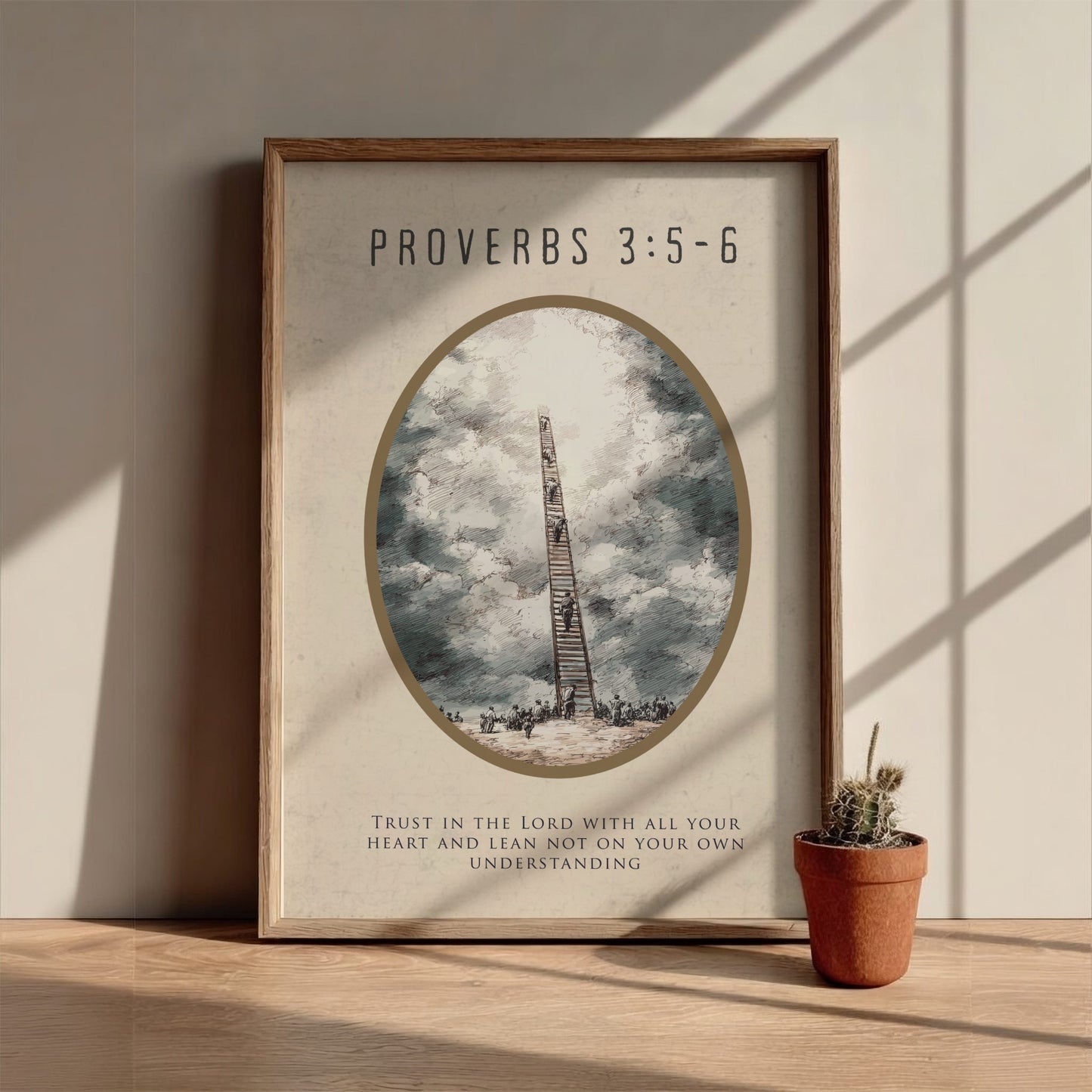 Proverbs 3:5-6 Scripture Print - "Straight Paths" Wall Art