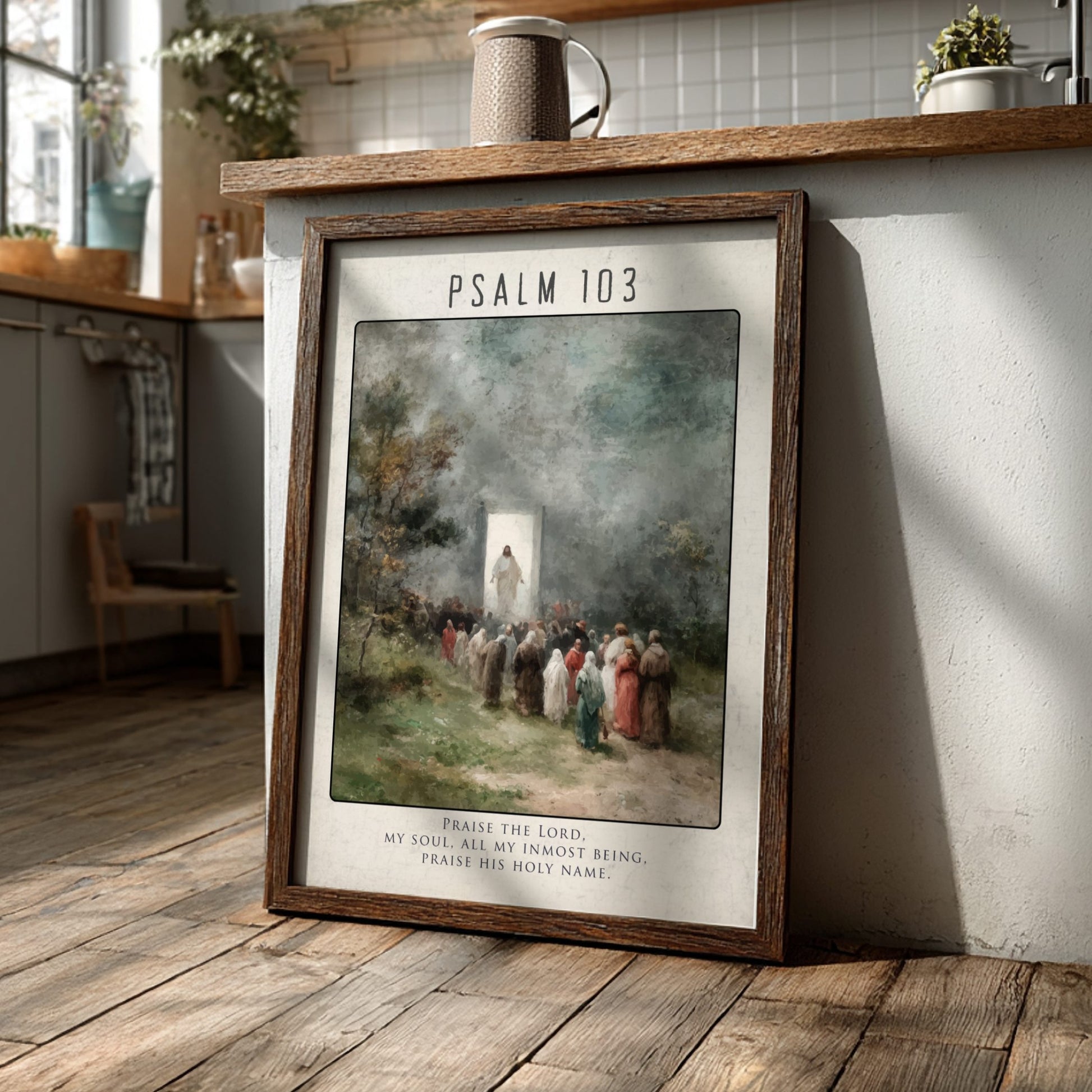 Psalm 103 Scripture Art - "Bless the Lord" Wall Print
