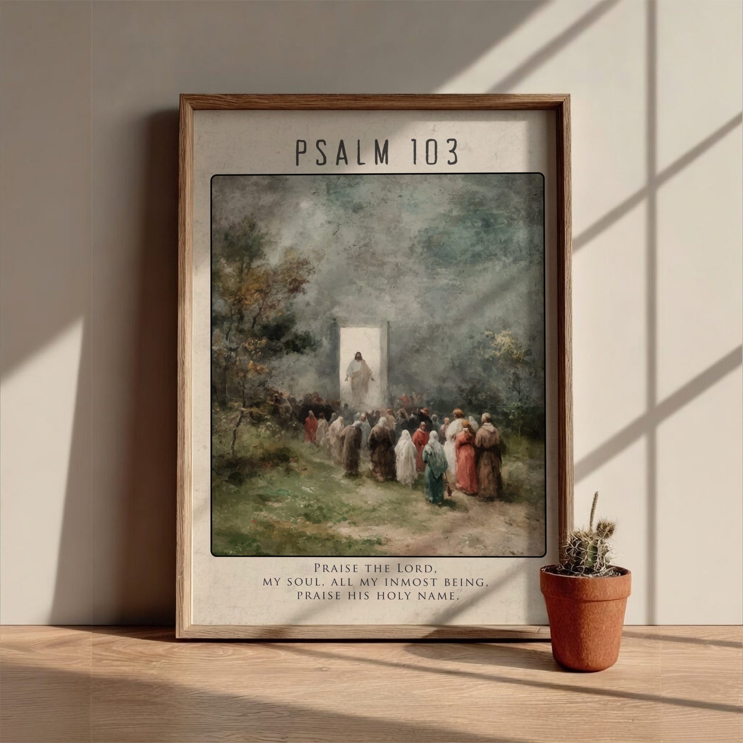 Psalm 103 Scripture Art - "Bless the Lord" Wall Print