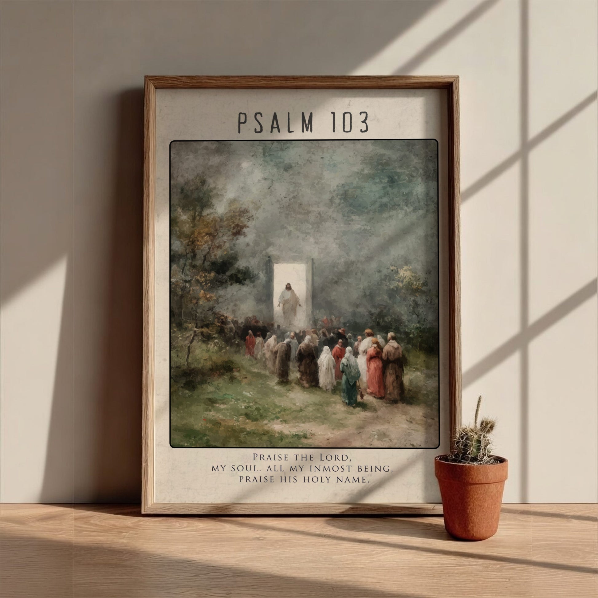 Psalm 103 Scripture Art - "Bless the Lord" Wall Print