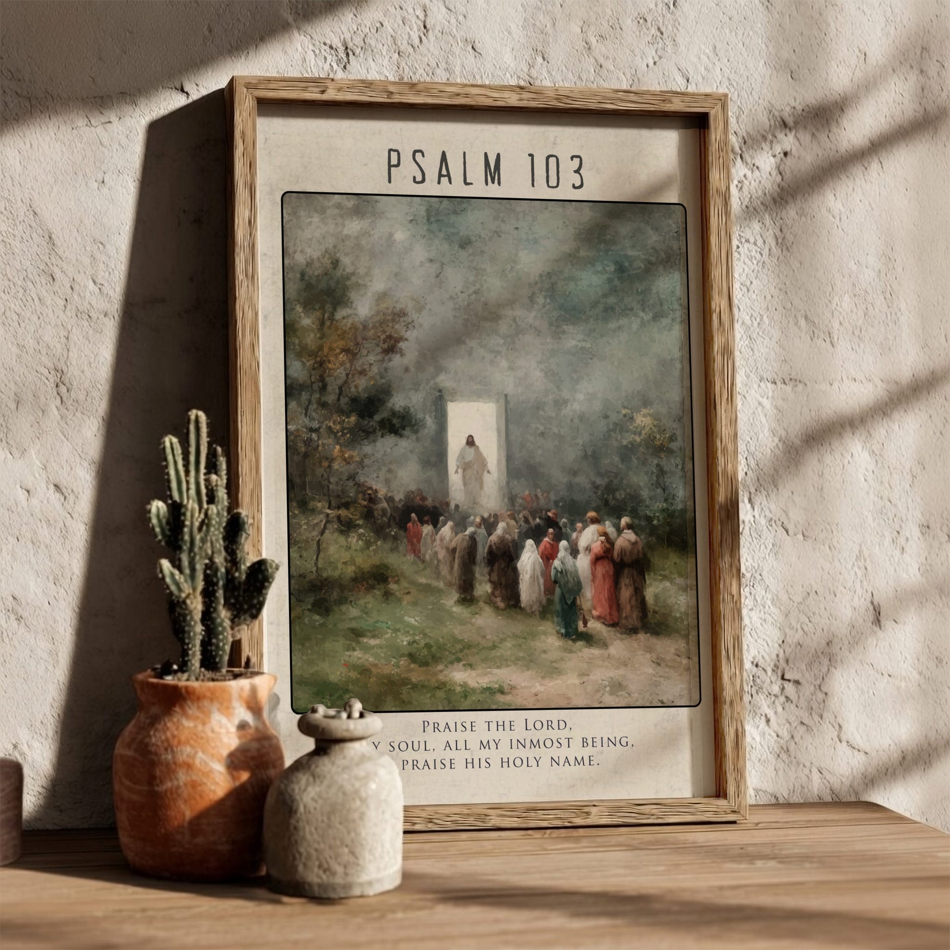 Psalm 103 Scripture Art - "Bless the Lord" Wall Print