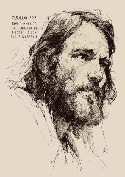 Psalm 107:3 Scripture Art - "Gathered from the Lands" Wall Print