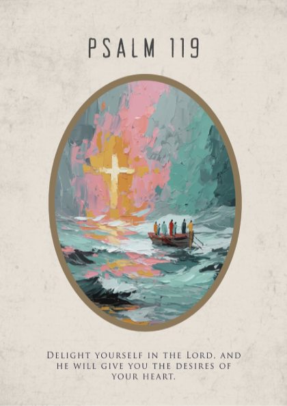 Psalm 119 Scripture Art - "The Law of Liberty" Wall Print