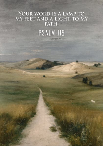 Psalm 119 Scripture Art - "The Entrance of Your Words" Wall Print