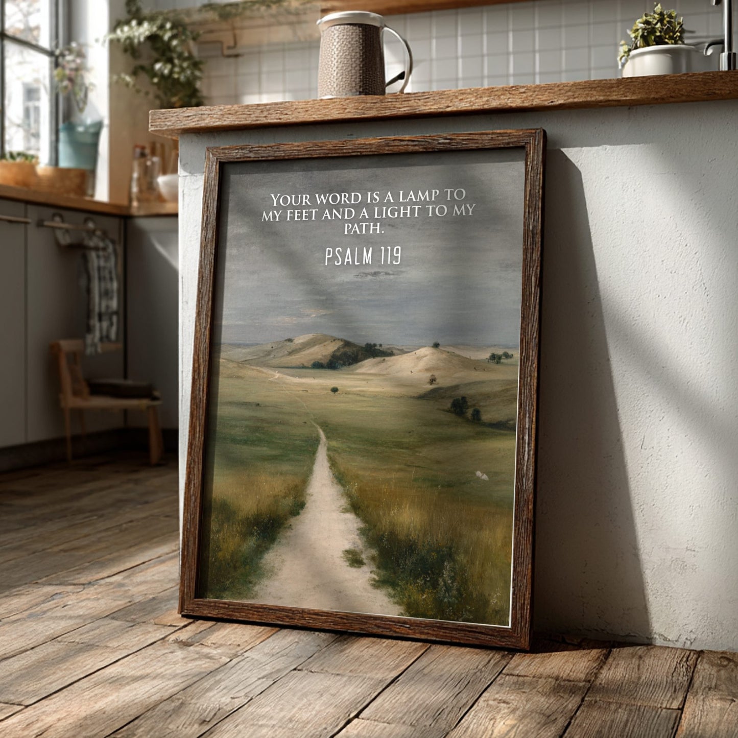 Psalm 119 Scripture Art - "The Entrance of Your Words" Wall Print