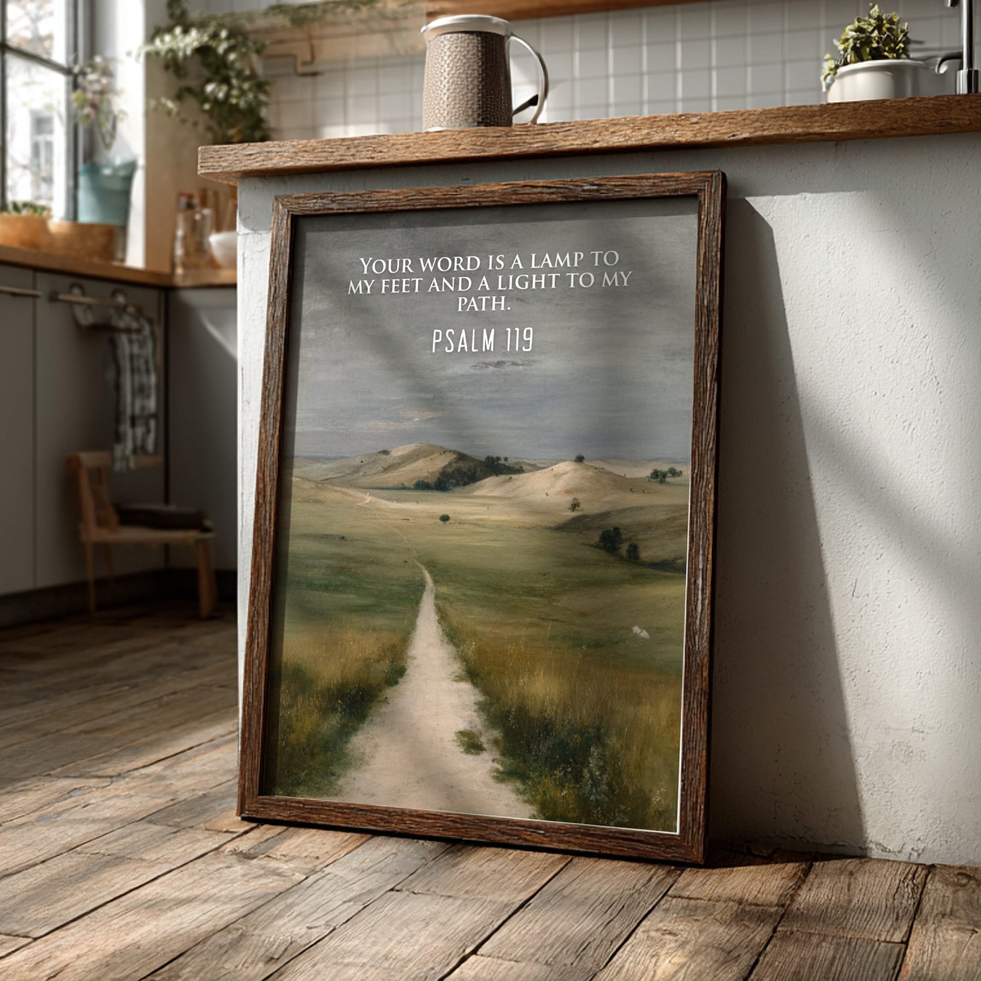 Psalm 119 Scripture Art - "The Entrance of Your Words" Wall Print