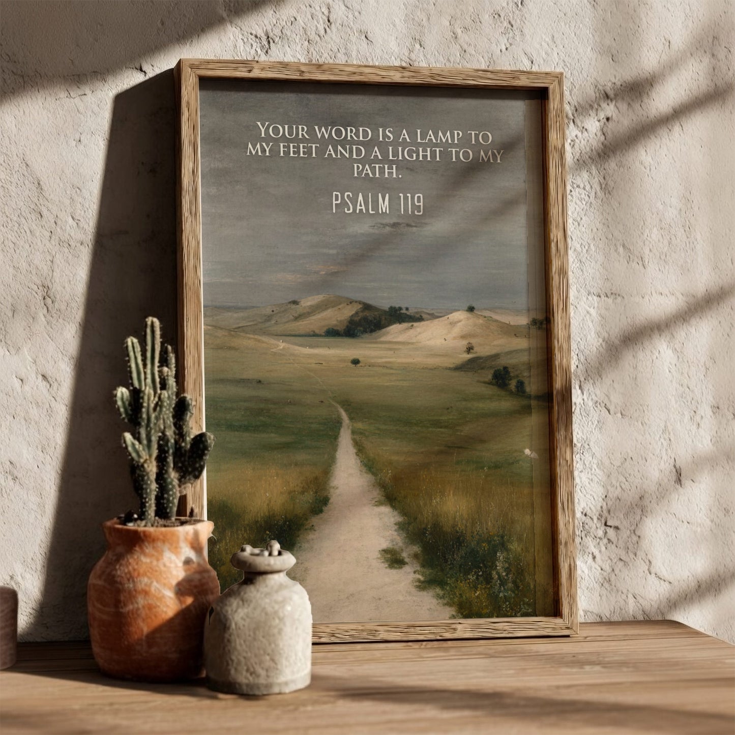 Psalm 119 Scripture Art - "The Entrance of Your Words" Wall Print