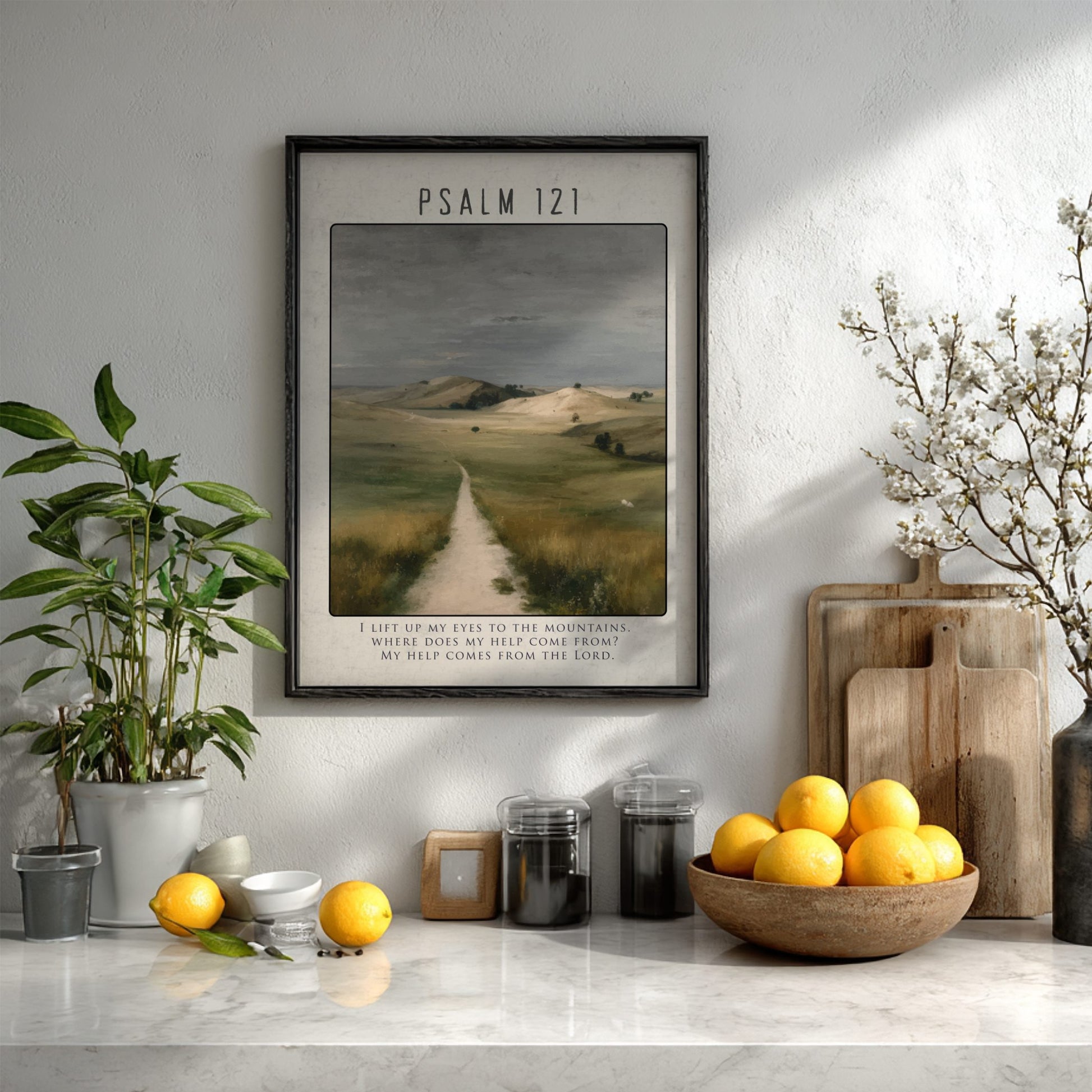 Psalm 121 Scripture Art - "My Help Comes from the Lord" Wall Print