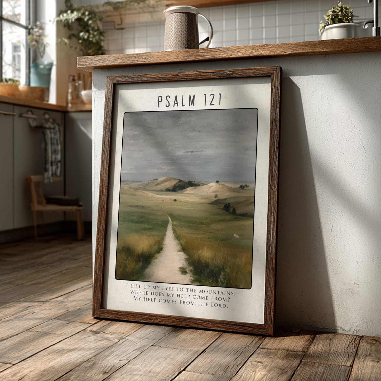 Psalm 121 Scripture Art - "My Help Comes from the Lord" Wall Print