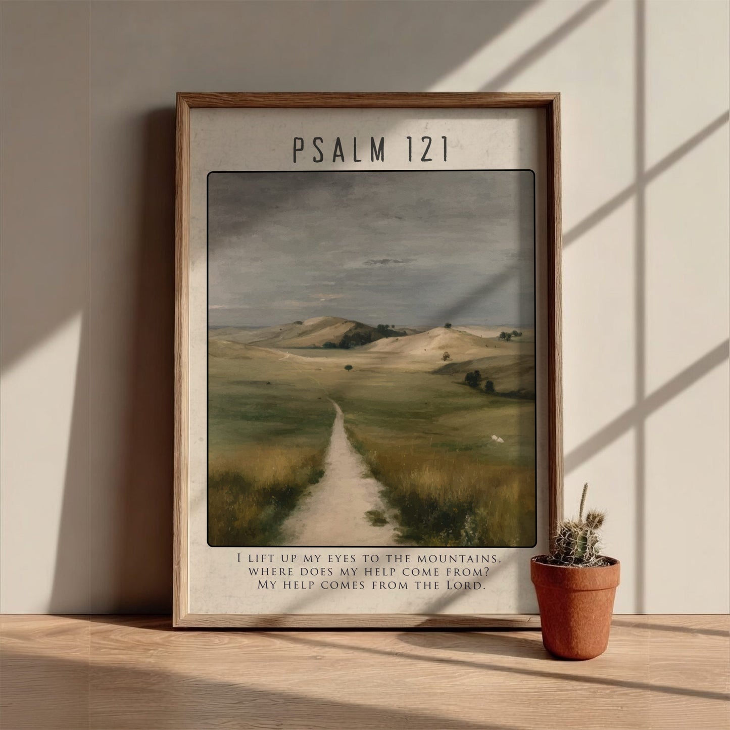 Psalm 121 Scripture Art - "My Help Comes from the Lord" Wall Print