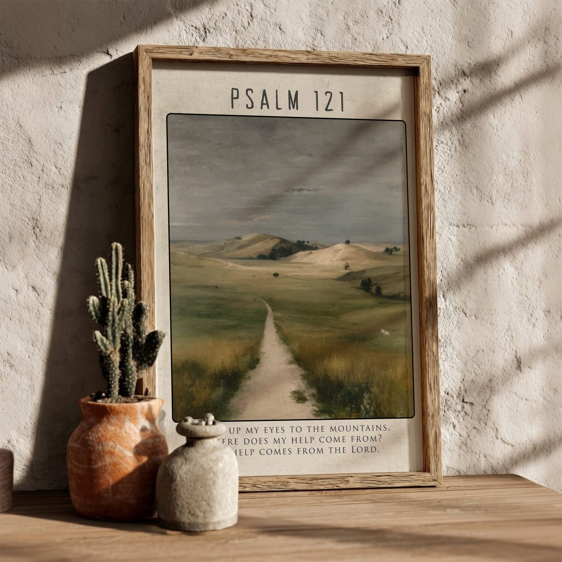Psalm 121 Scripture Art - "My Help Comes from the Lord" Wall Print