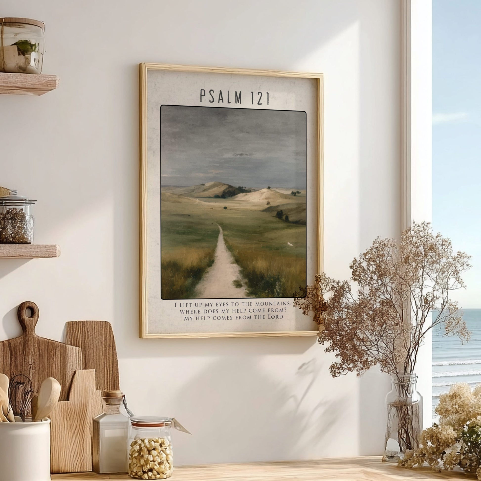 Psalm 121 Scripture Art - "My Help Comes from the Lord" Wall Print