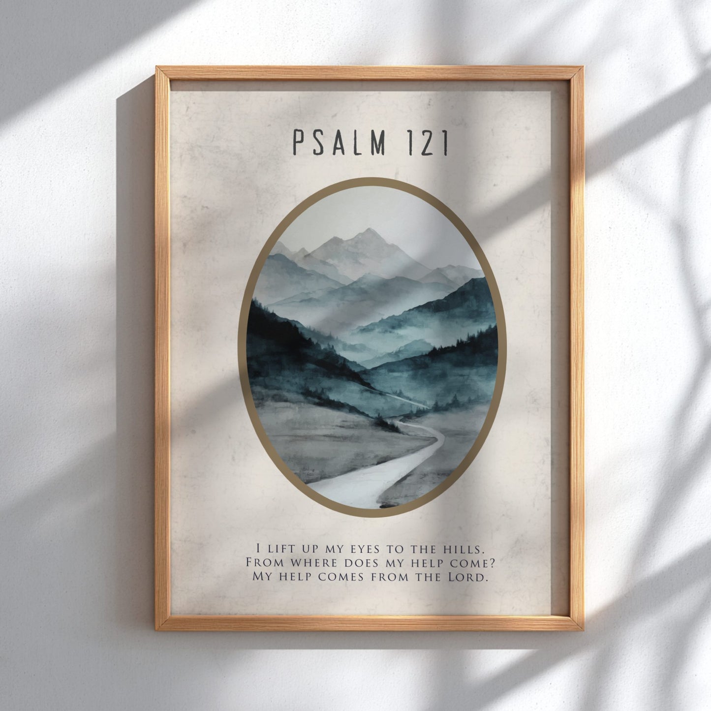 Psalm 121 Scripture Art - "The Keeper of Your Soul" Wall Print