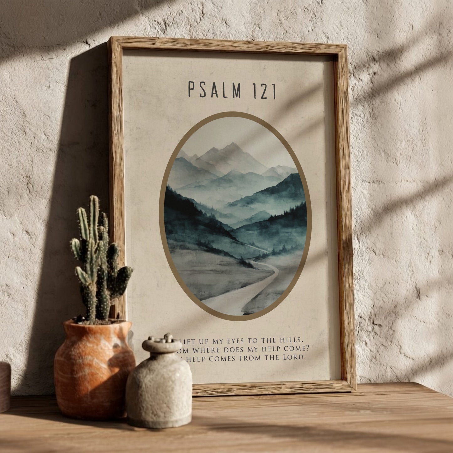 Psalm 121 Scripture Art - "The Keeper of Your Soul" Wall Print