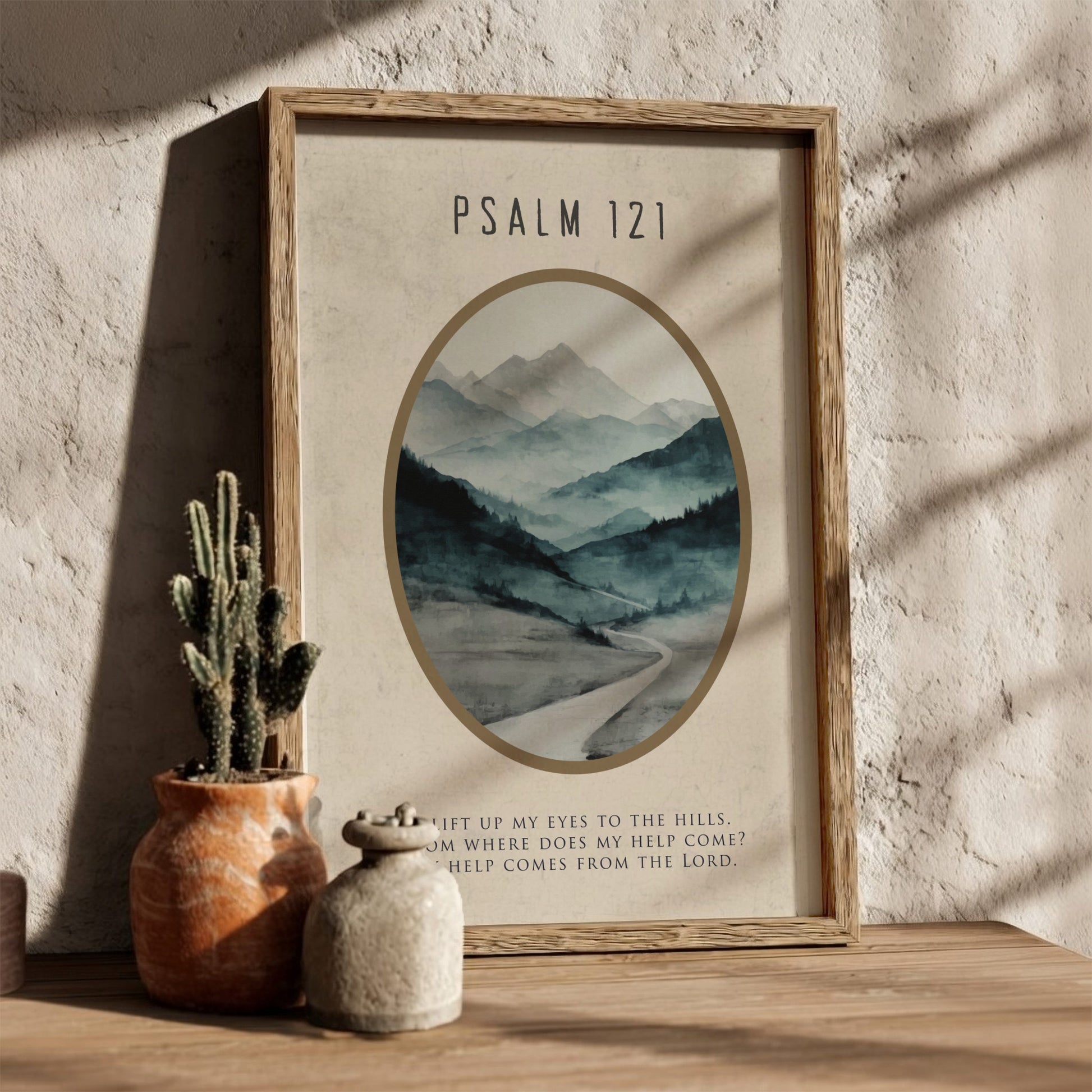Psalm 121 Scripture Art - "The Keeper of Your Soul" Wall Print