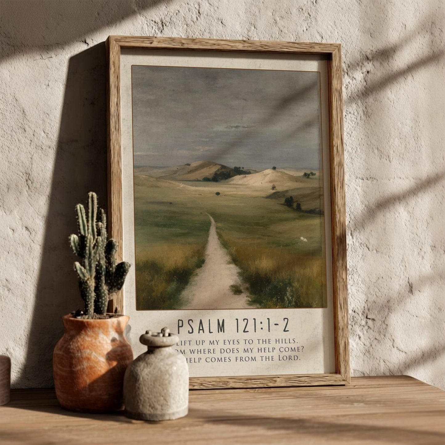 Psalm 121:1-2 Scripture Art - "The Maker of Heaven and Earth" Wall Print