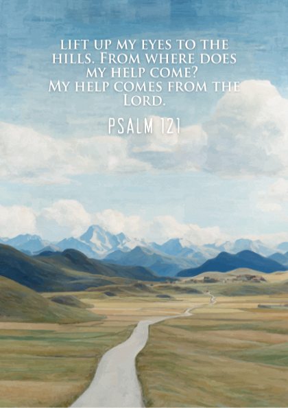 Psalm 121 Scripture Art - "Your Shade and Shelter" Wall Print